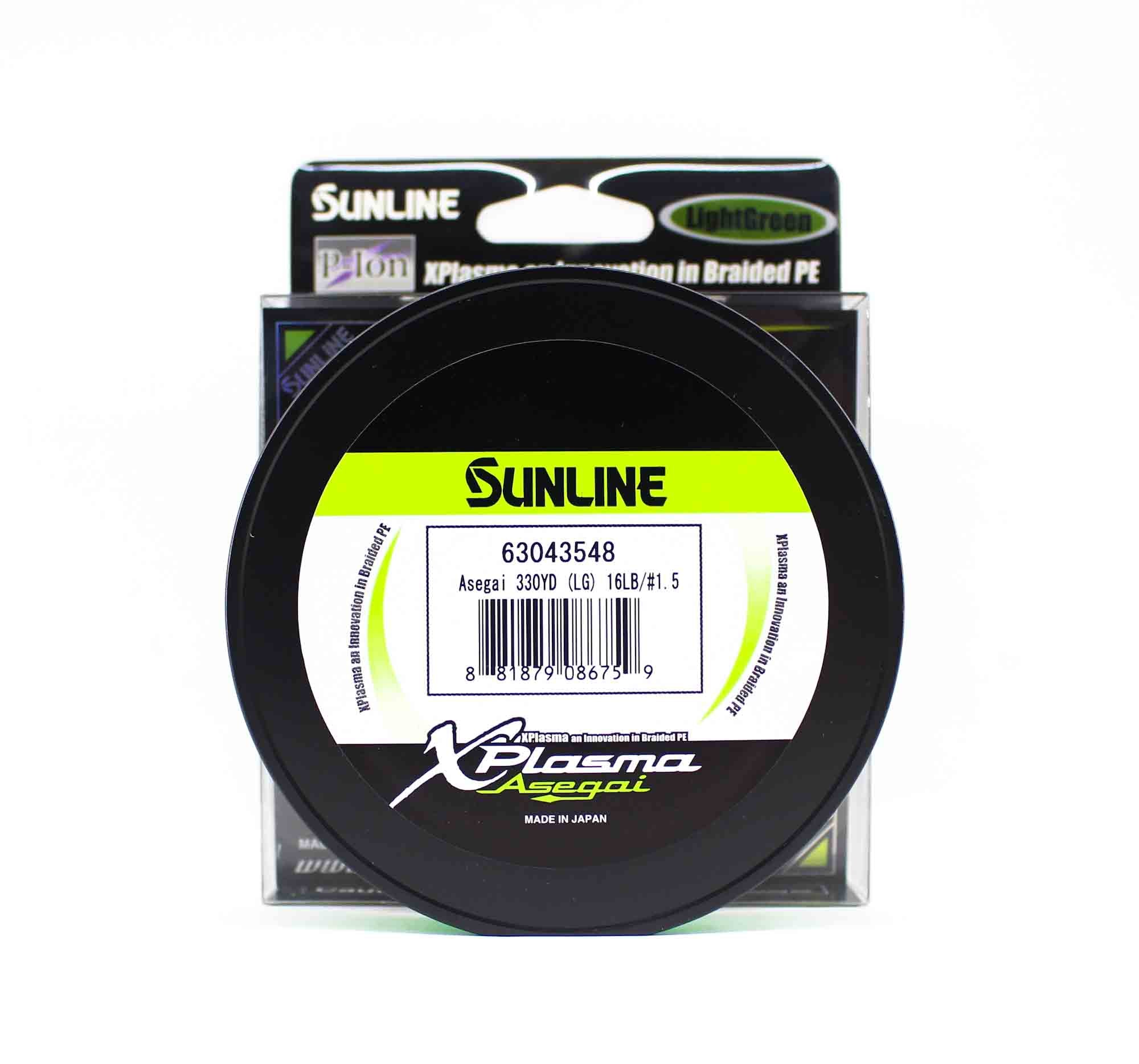 Sunline P.E Line Asegai Xplasma 330yds P.E 1.5 16lb Light Green (6759)