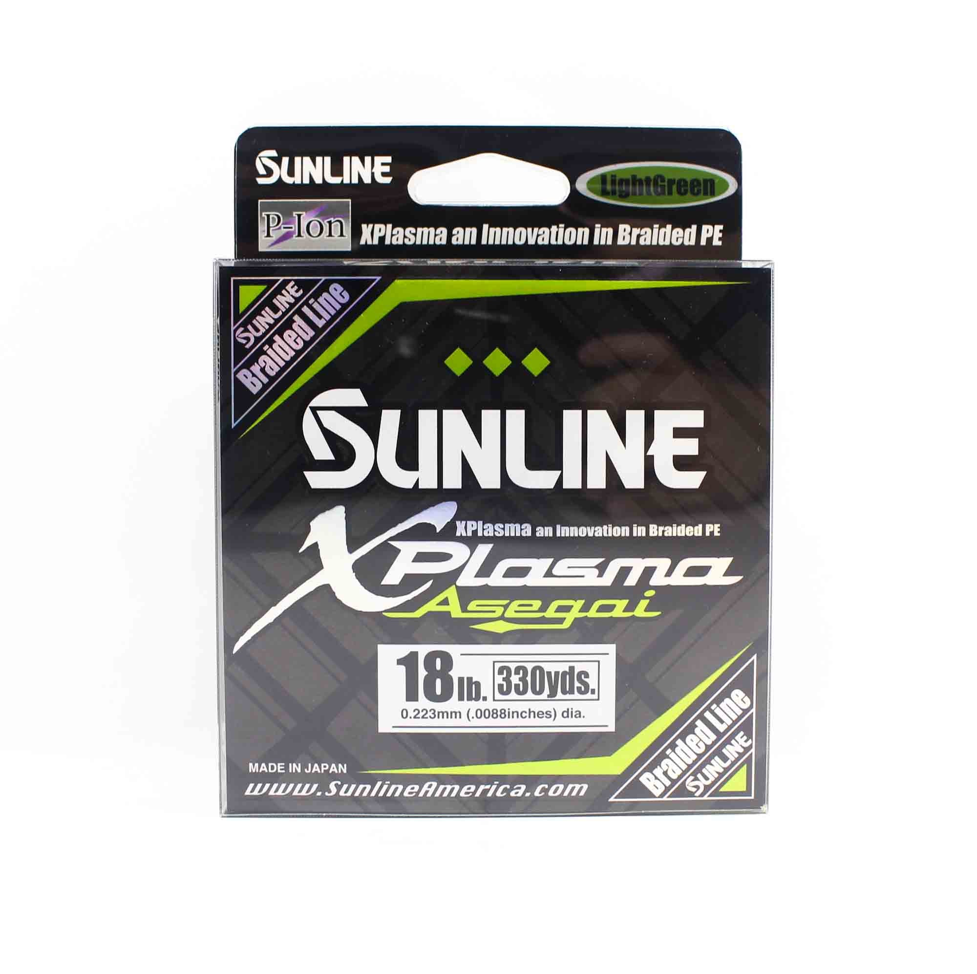 Sunline P.E Line Asegai Xplasma 330yds P.E 1.7 18lb Light Green (6766)