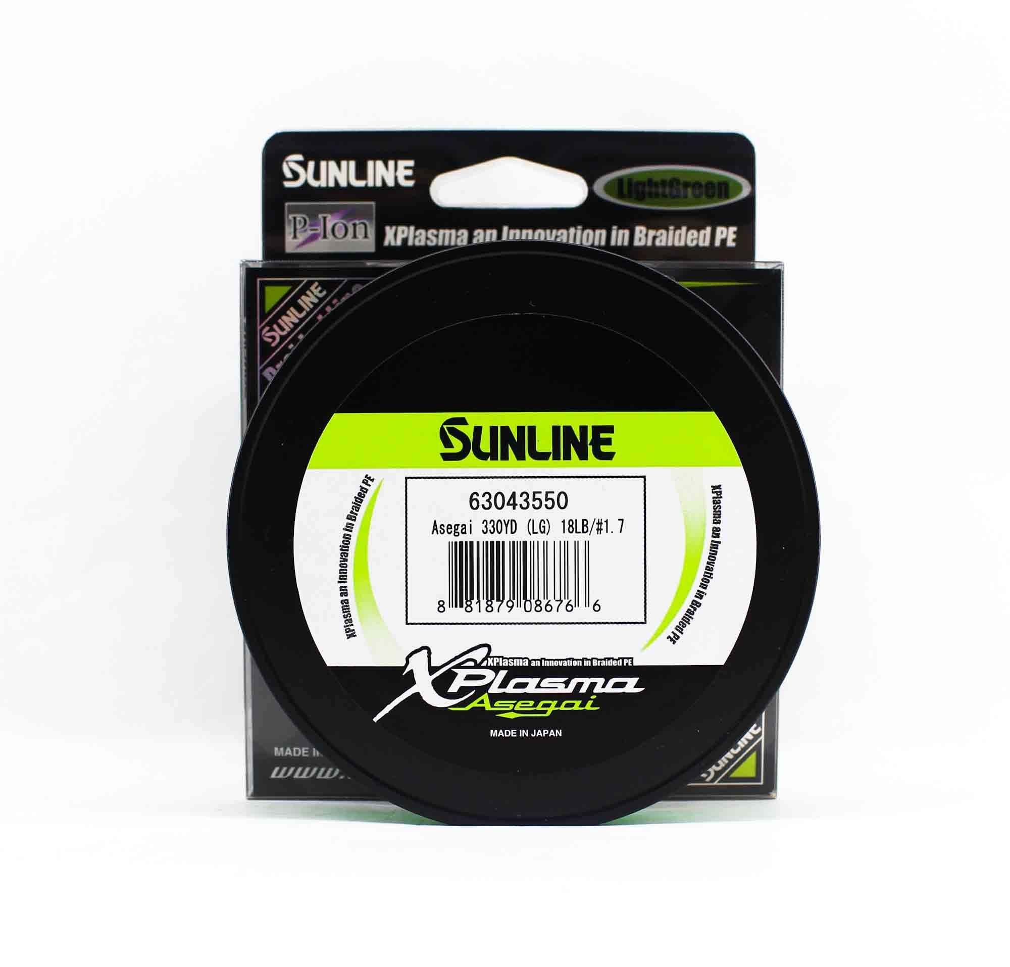 Sunline P.E Line Asegai Xplasma 330yds P.E 1.7 18lb Light Green (6766)