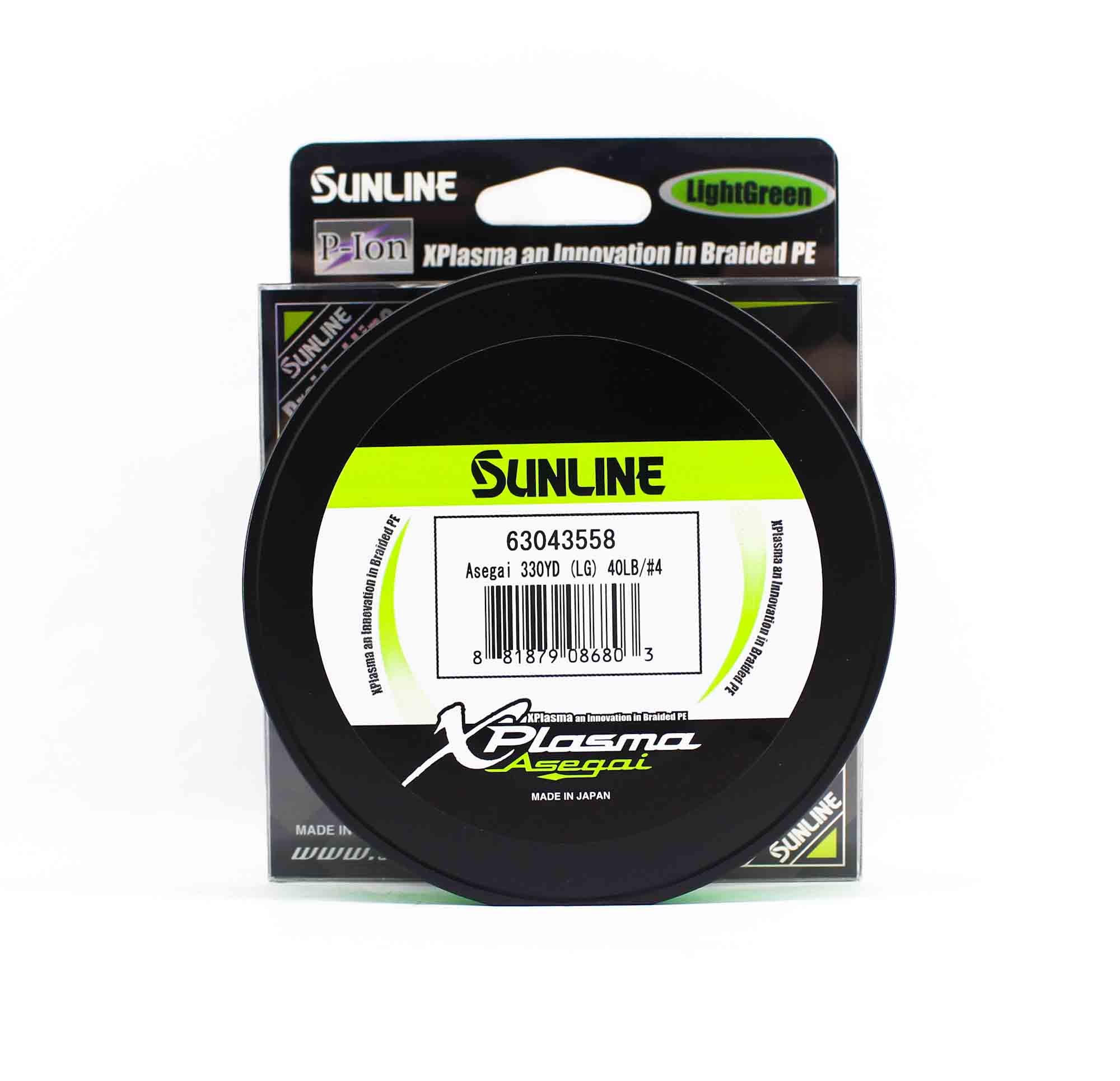 Sunline P.E Line Asegai Xplasma 330yds P.E 4 40lb Light Green (6803)