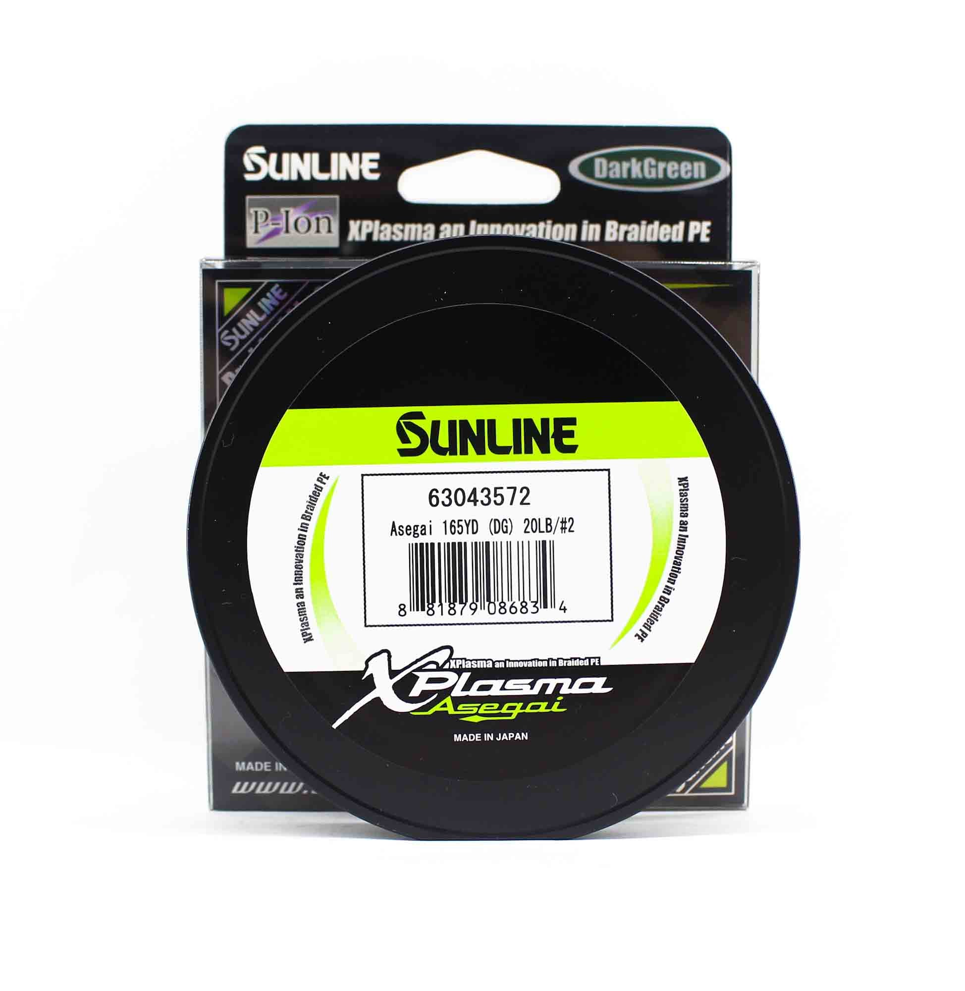 Sunline P.E Line Asegai Xplasma 165yds P.E 2 20lb Dark Green (6834)