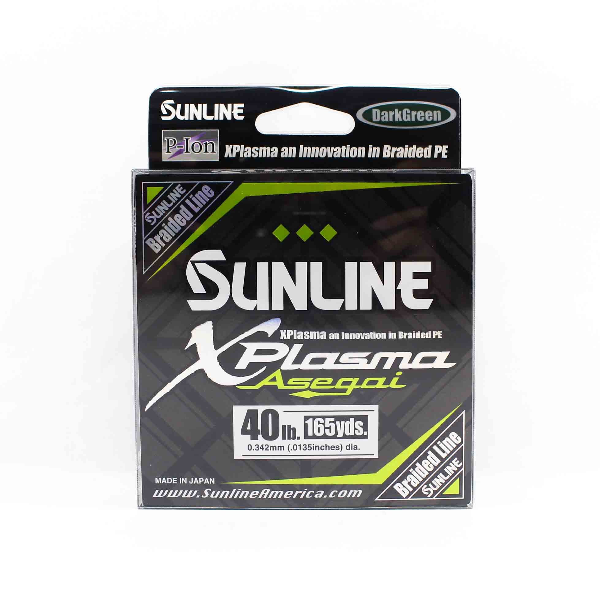 Sunline P.E Line Asegai Xplasma 165yds P.E 4 40lb Dark Green (6858)