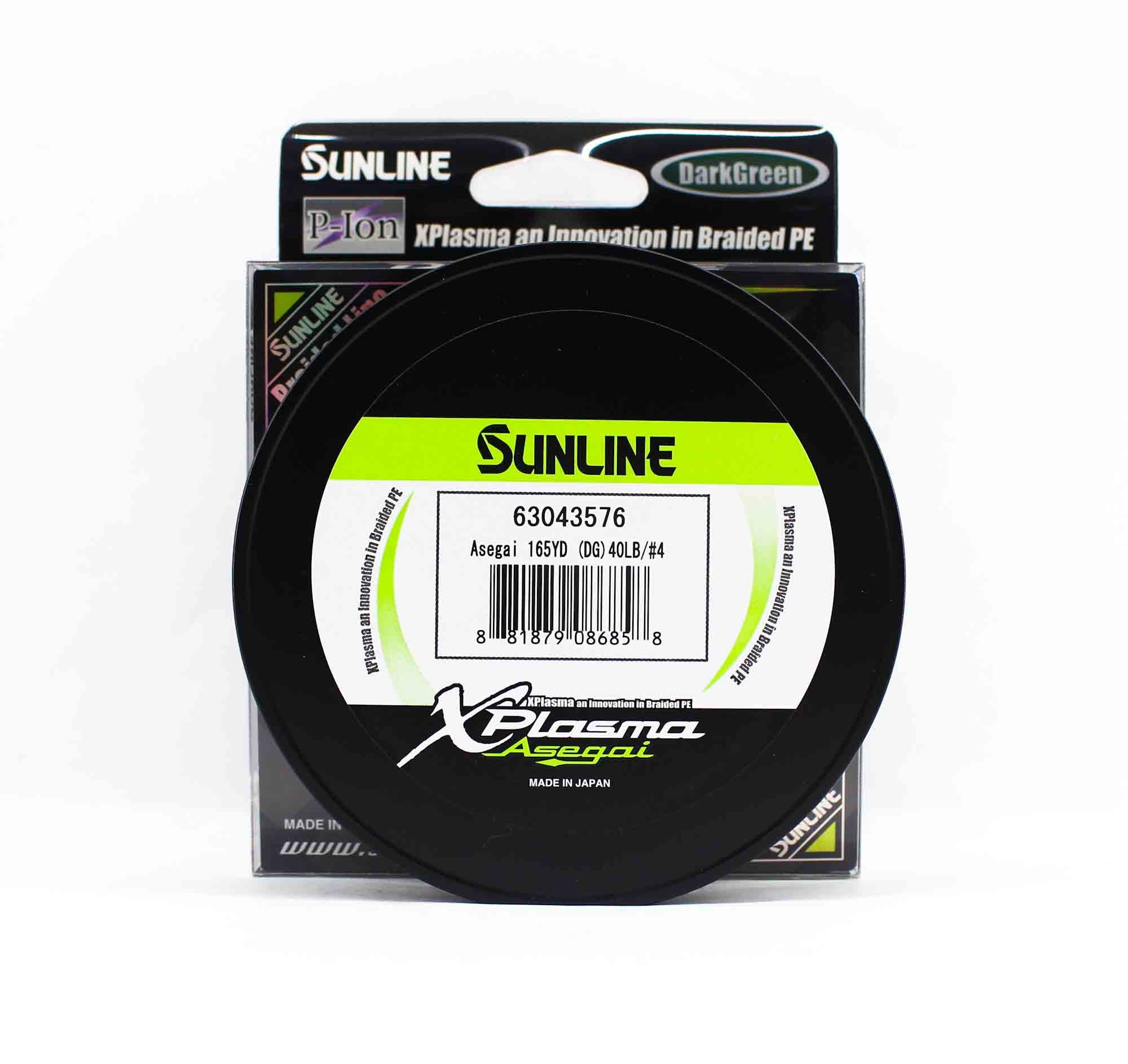 Sunline P.E Line Asegai Xplasma 165yds P.E 4 40lb Dark Green (6858)