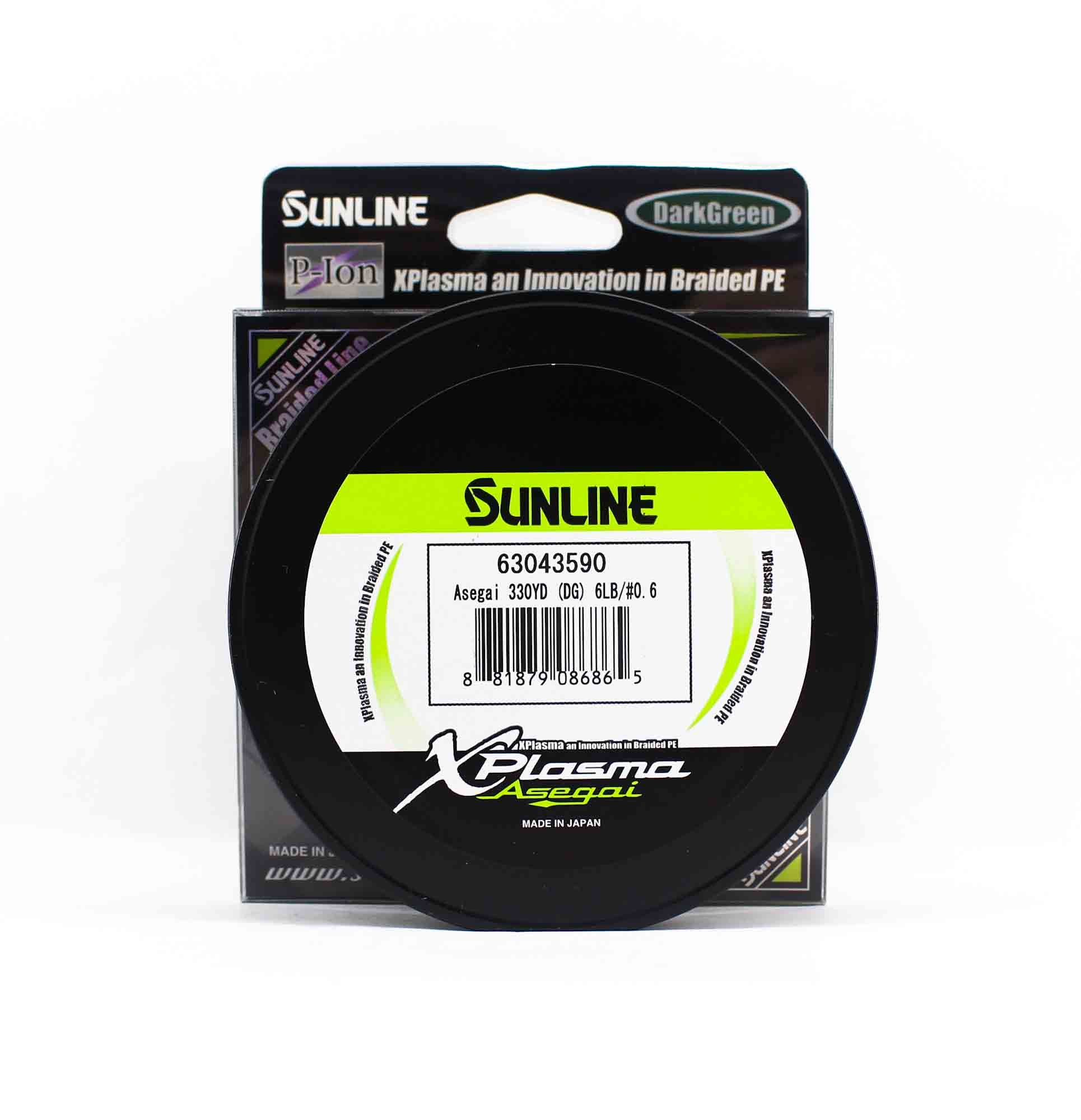Sunline P.E Line Asegai Xplasma 330yds P.E 0.6 6lb Dark Green (6865)