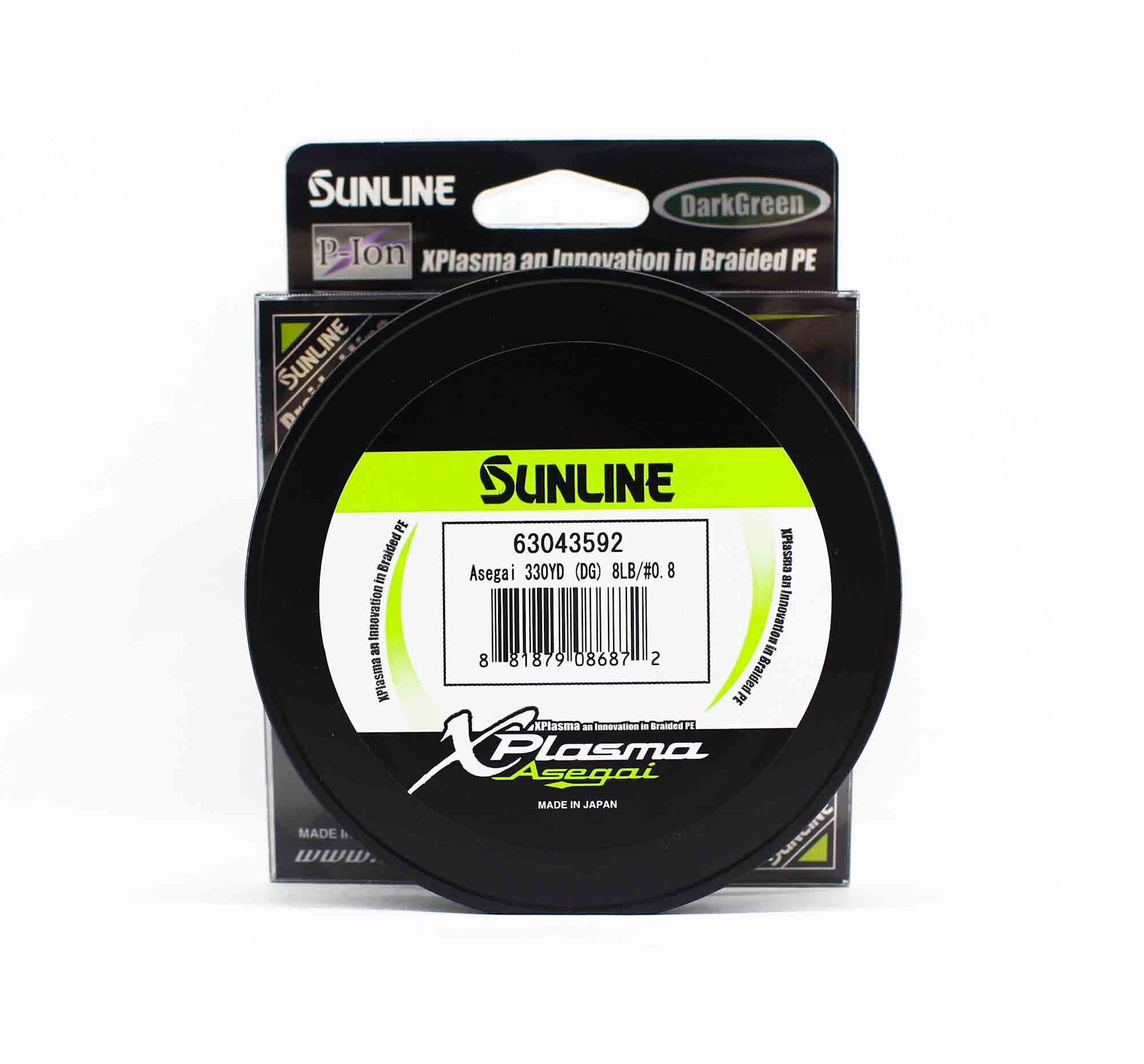 Sunline P.E Line Asegai Xplasma 330yds P.E 0.8 8lb Dark Green (6872)