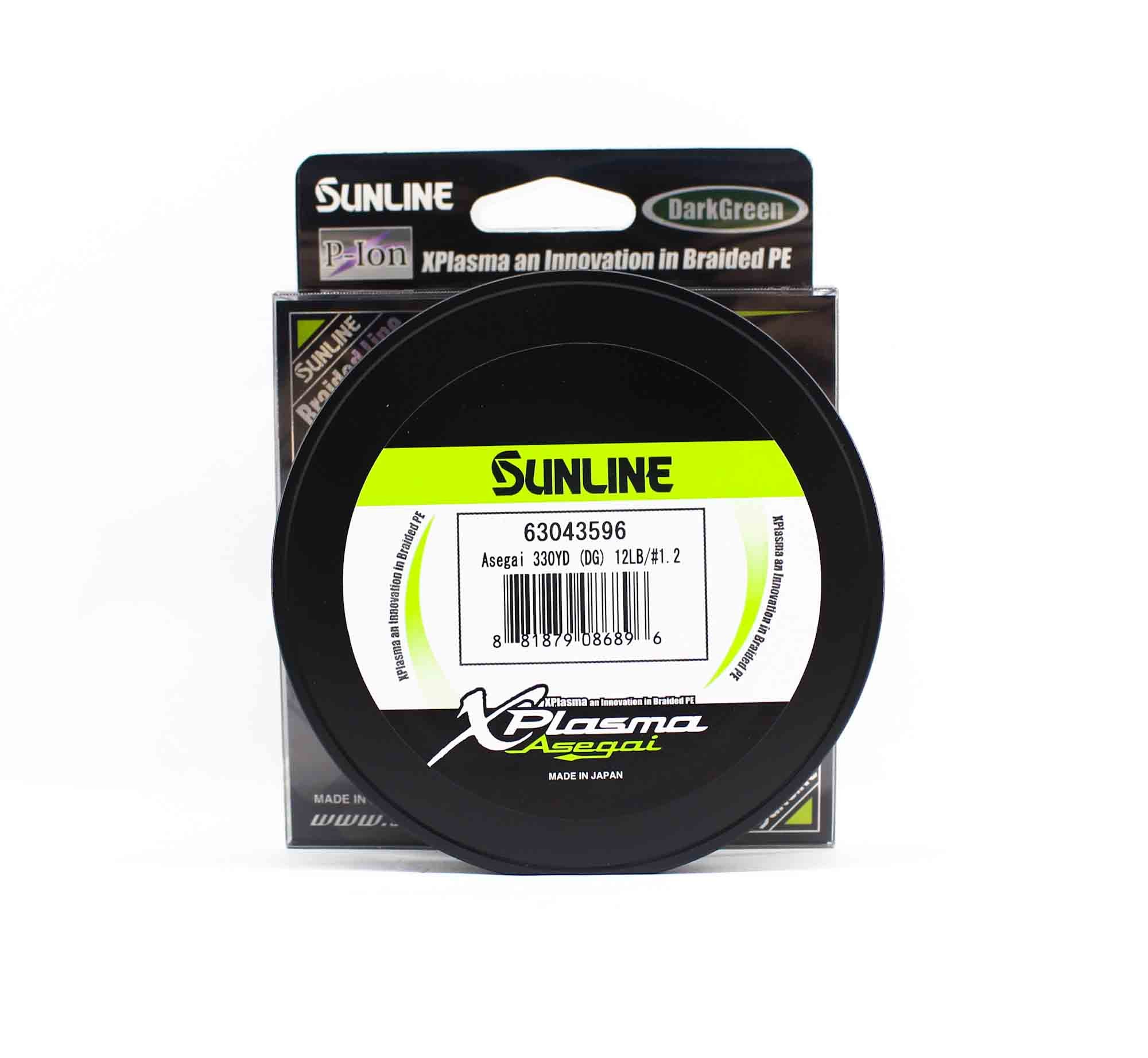 Sunline P.E Line Asegai Xplasma 330yds P.E 1.2 12lb Dark Green (6896)