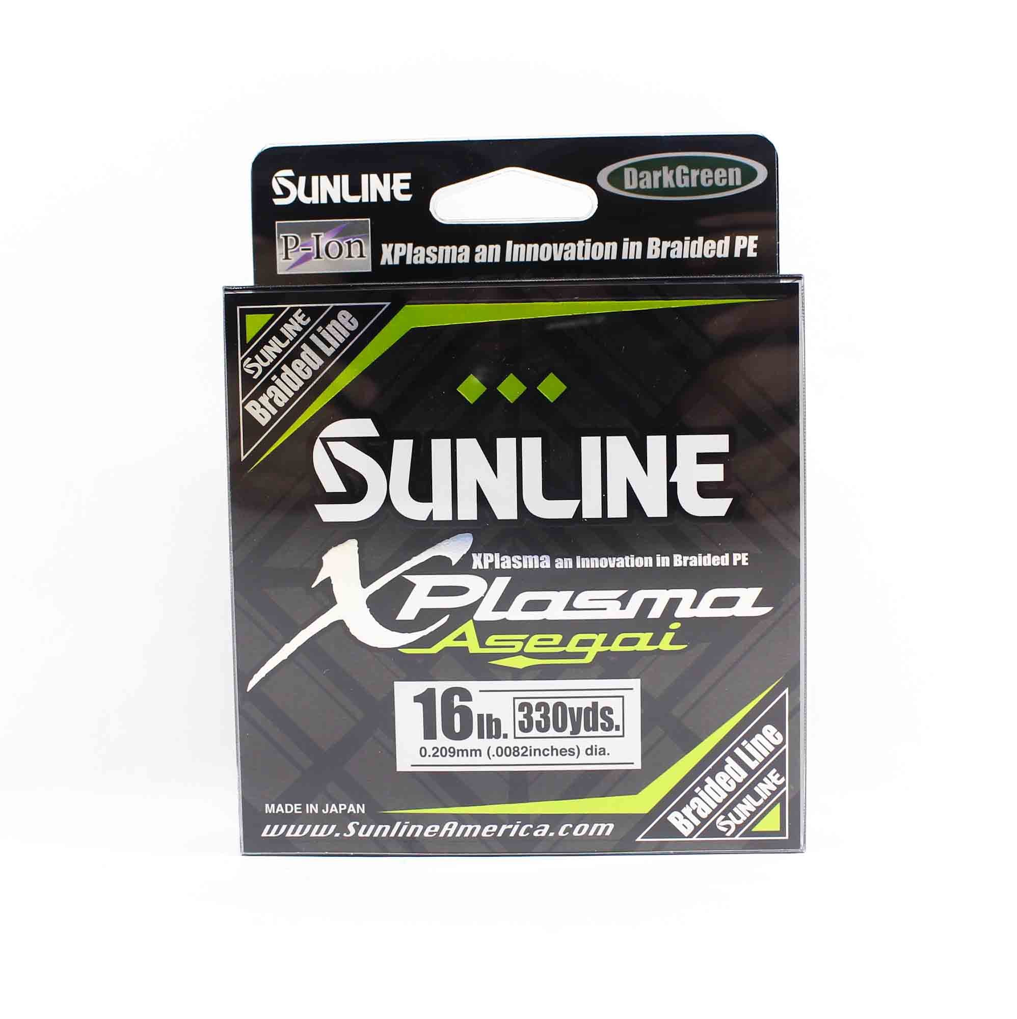Sunline P.E Line Asegai Xplasma 330yds P.E 1.5 16lb Dark Green (6902)