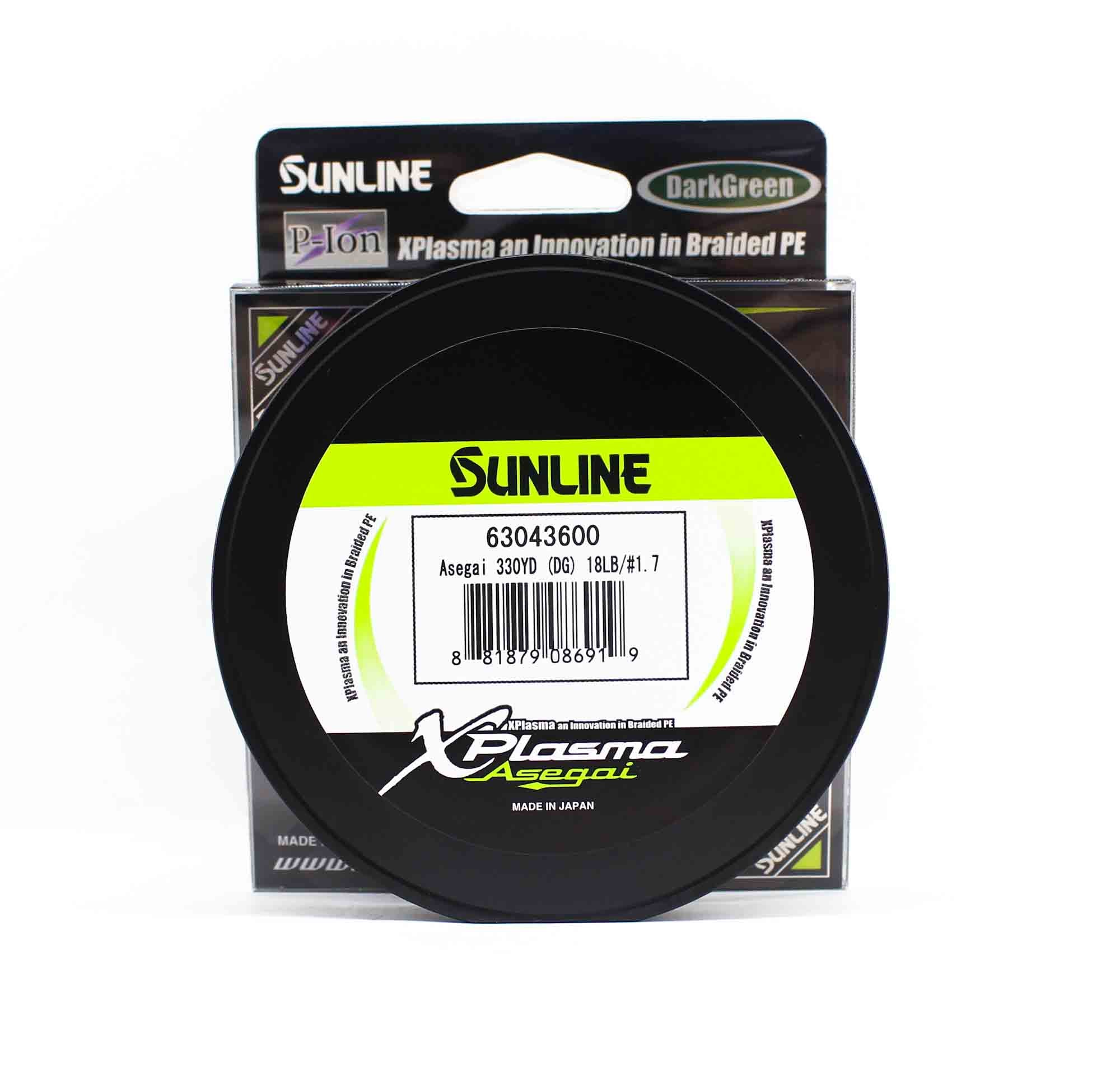 Sunline P.E Line Asegai Xplasma 330yds P.E 1.7 18lb Dark Green (6919)