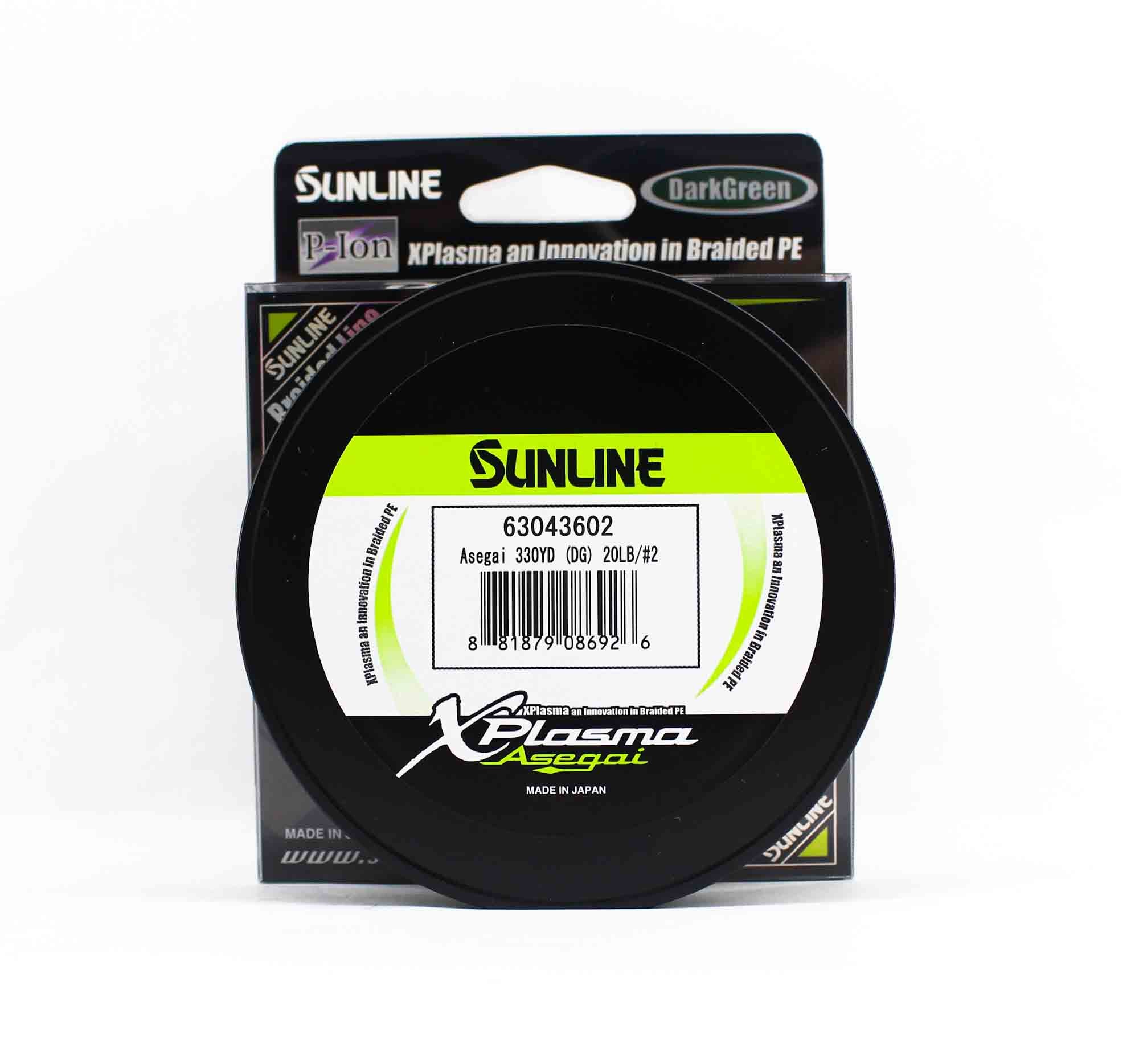 Sunline P.E Line Asegai Xplasma 330yds P.E 2 20lb Dark Green (6926)