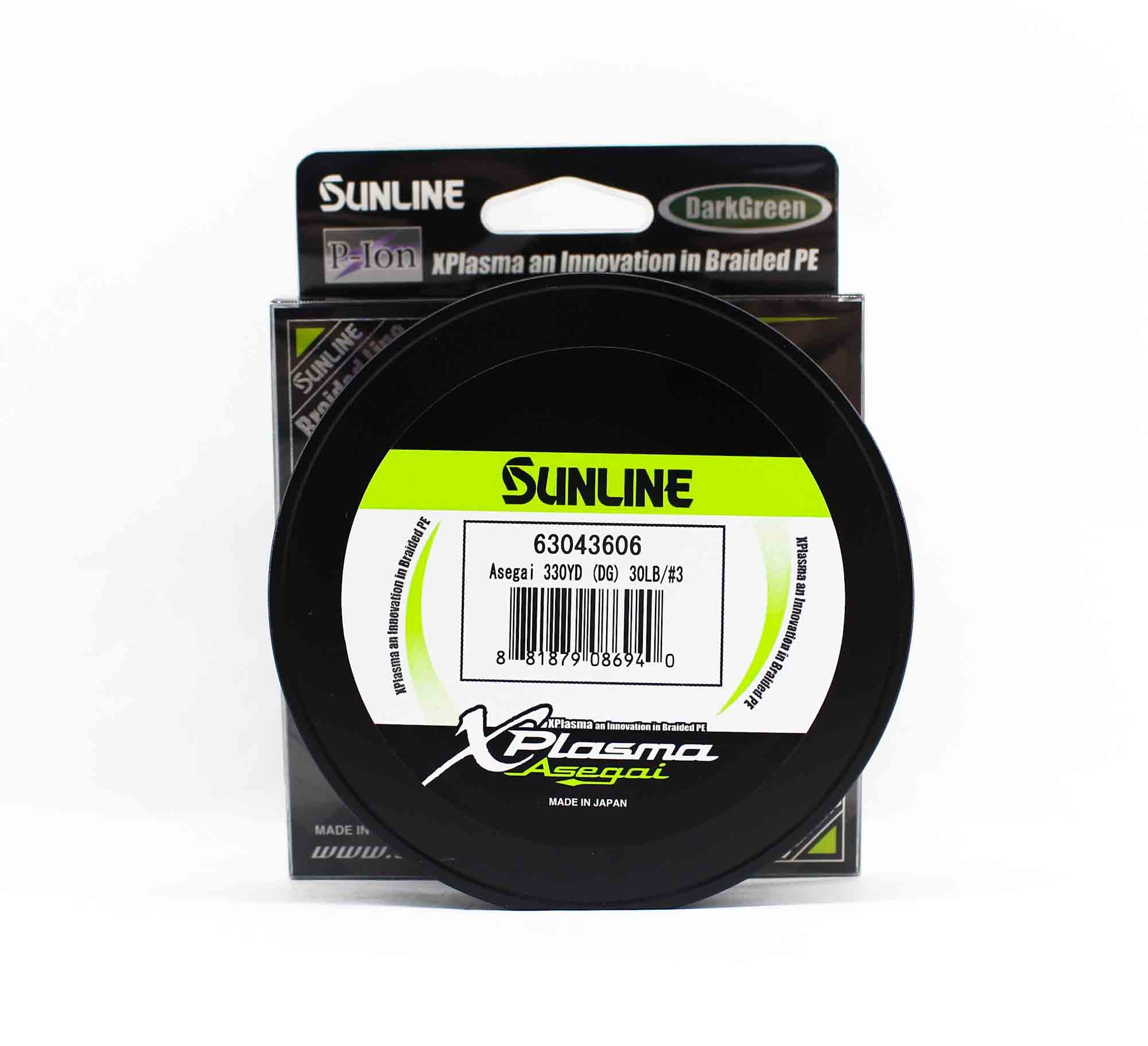 Sunline P.E Line Asegai Xplasma 330yds P.E 3 30lb Dark Green (6940)