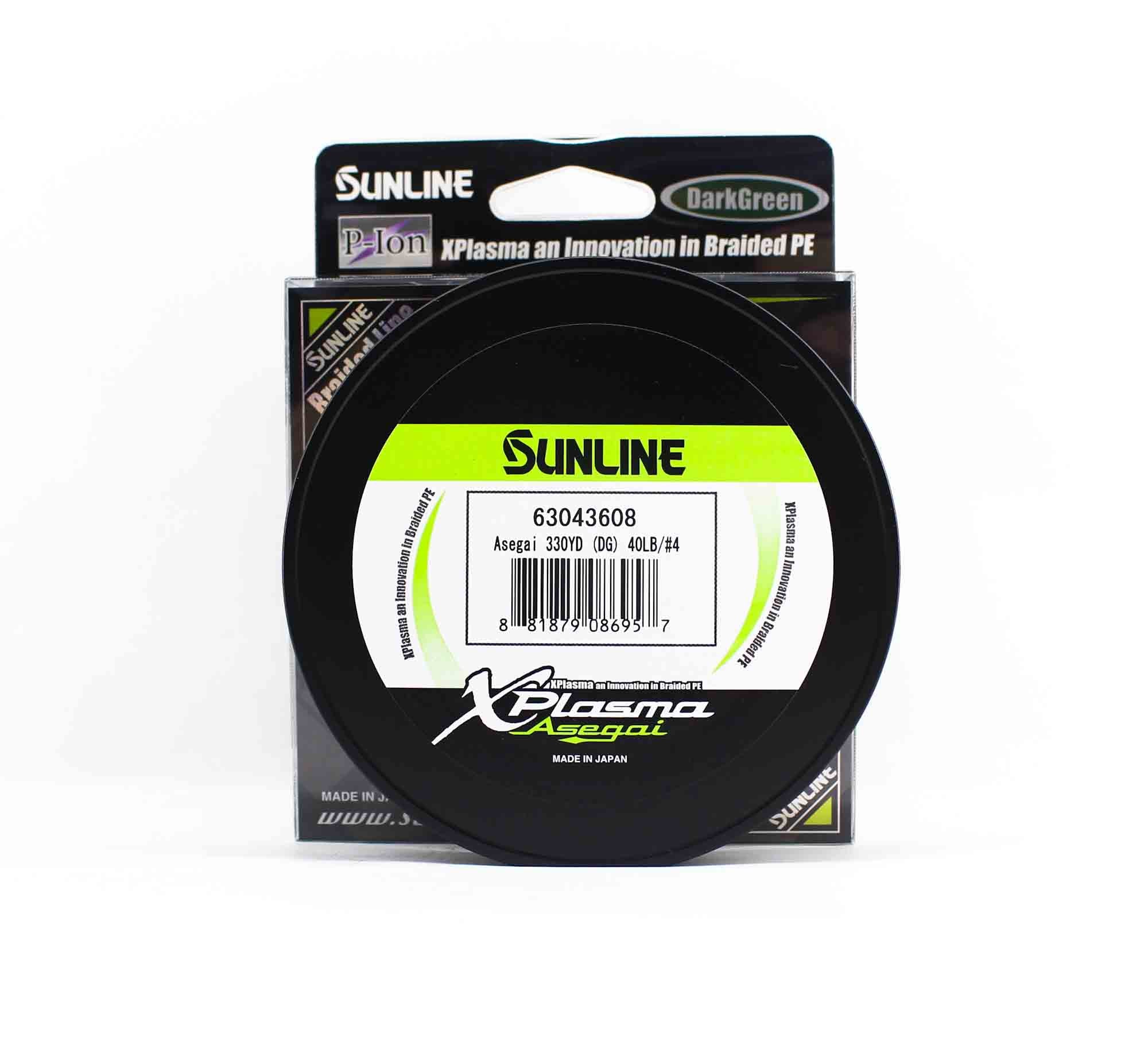 Sunline P.E Line Asegai Xplasma 330yds P.E 4 40lb Dark Green (6957)