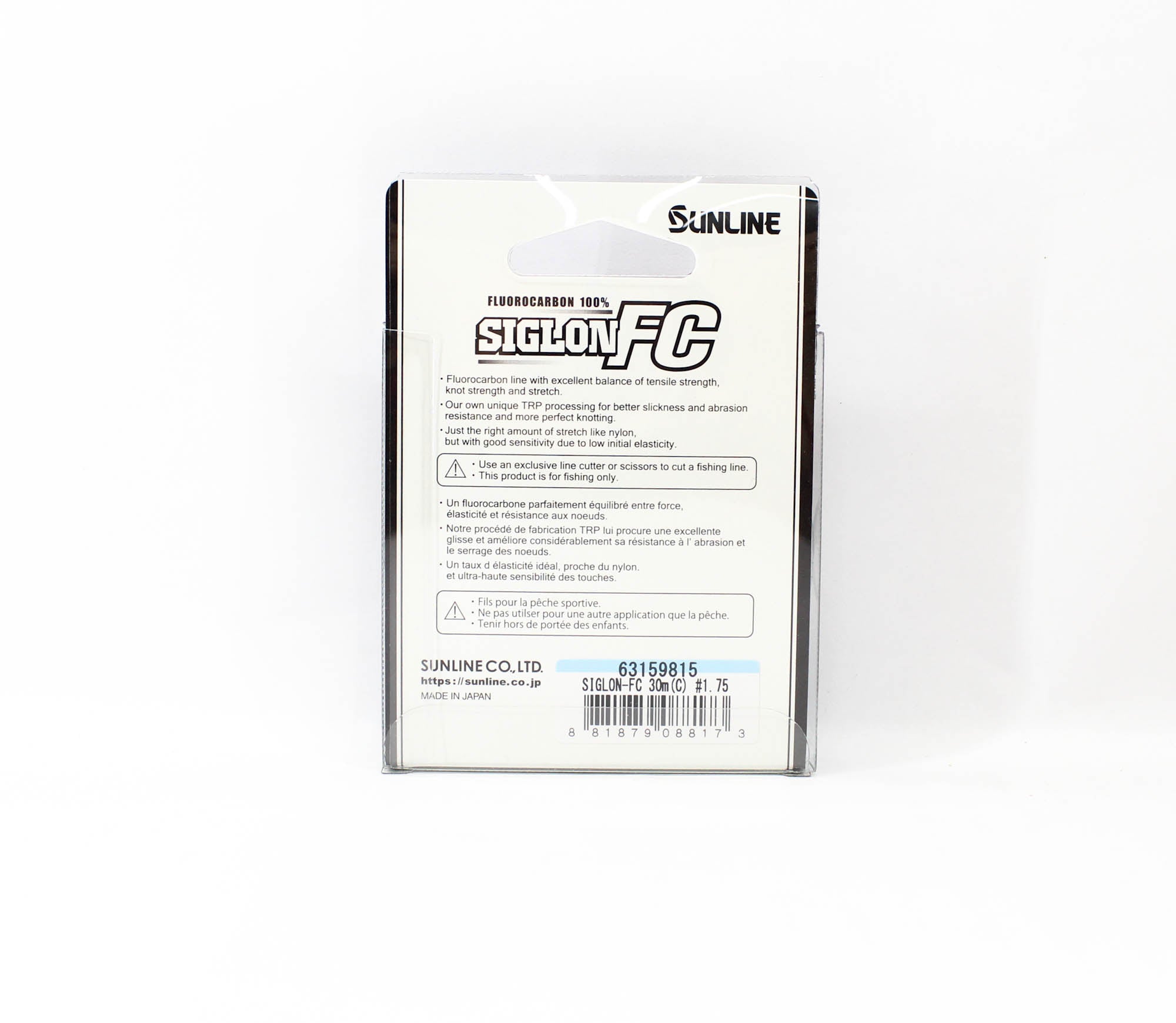 Sunline Fluorocarbon Leader Siglon FC 100% 30m 9lb Diameter 0.245mm (8173)