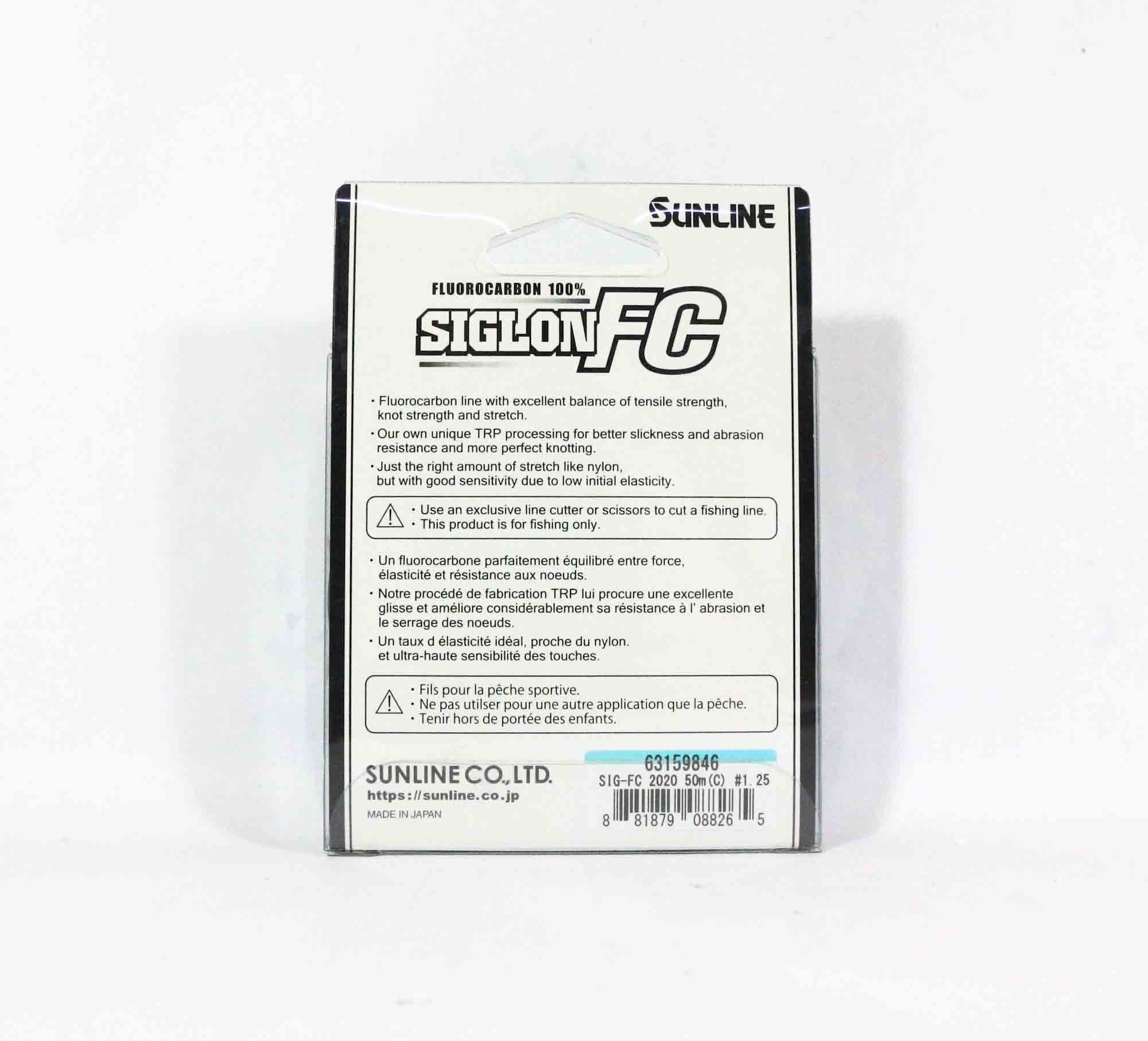 Sunline Fluorocarbon Leader Siglon FC 100% 50m 4lb Diameter 0.16mm (8241)