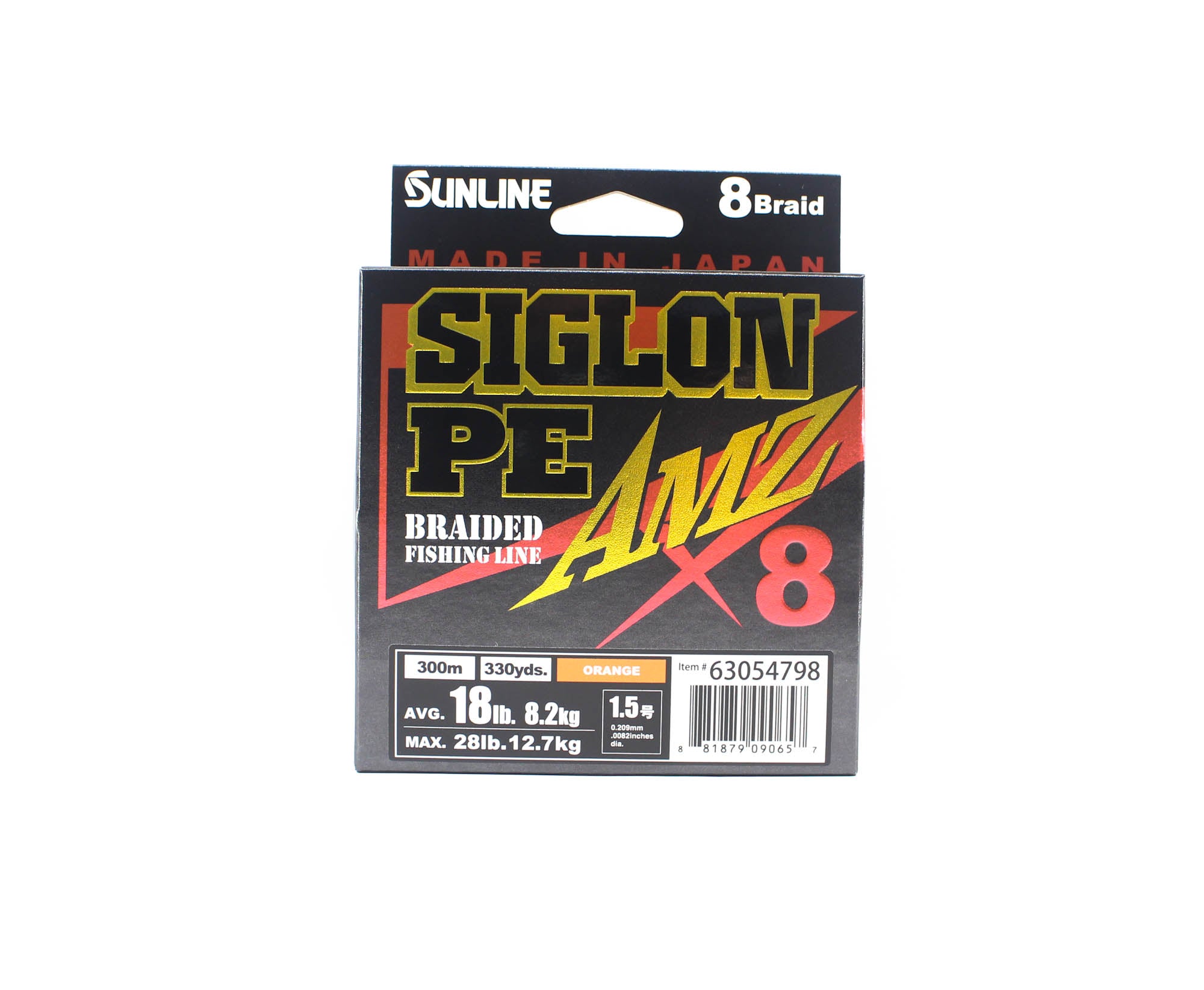 Sunline P.E Line X8 Siglon AMZ 300m P.E 1.5 18LB Orange (0657)