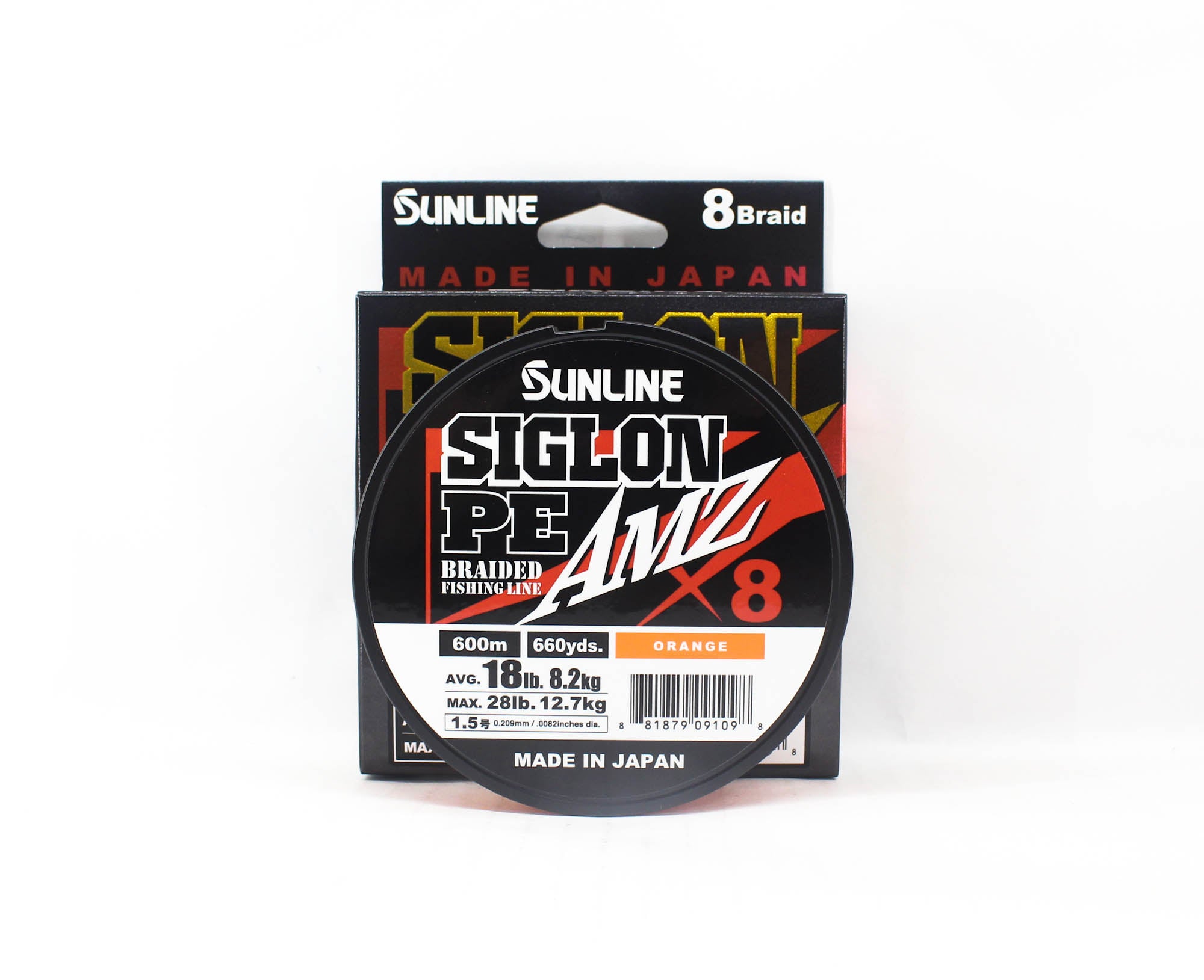 Sunline P.E Line X8 Siglon AMZ 600m P.E 1.5 18LB Orange (1098)