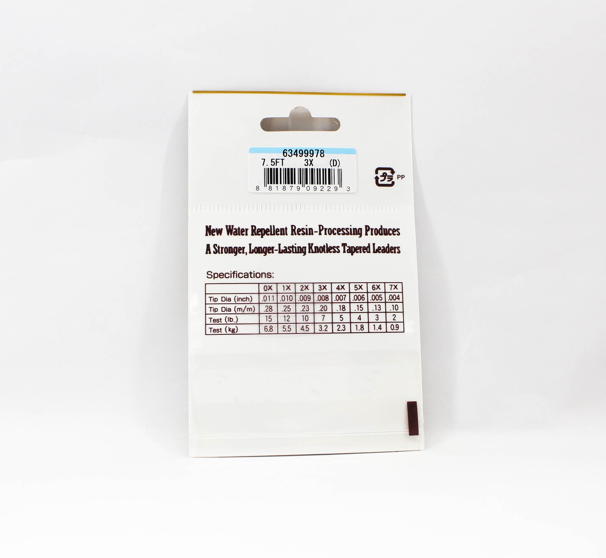 Sunline Tapered Leader Siglon Nylon 7.5 FT 3X (2293)