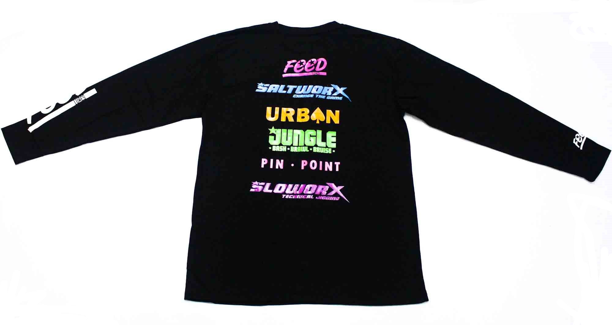 Feed T-Shirt Dry Fit Long Sleeve Size M Black (8020)