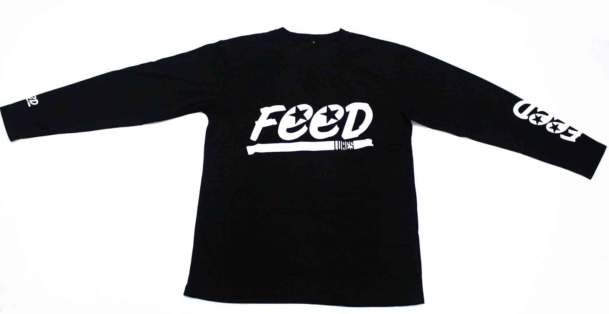 Feed T-Shirt Dry Fit Long Sleeve Size L Black (8021)