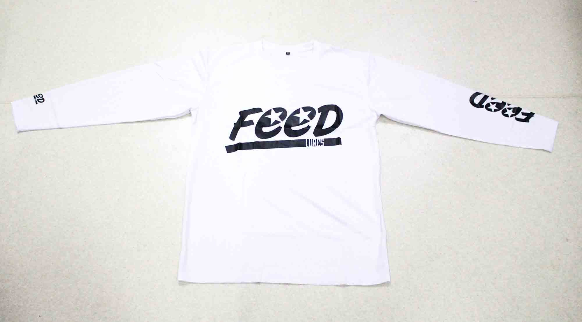 Feed T-Shirt Dry Fit Long Sleeve Size XL White (8028)
