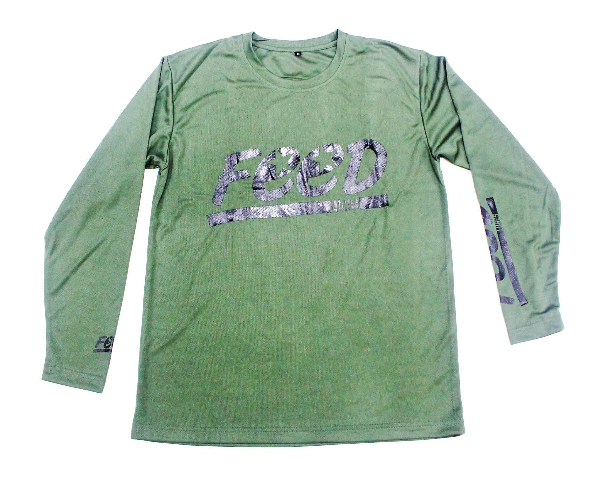 Feed T-Shirt Dry Fit Long Sleeve Size M Olive (8052)