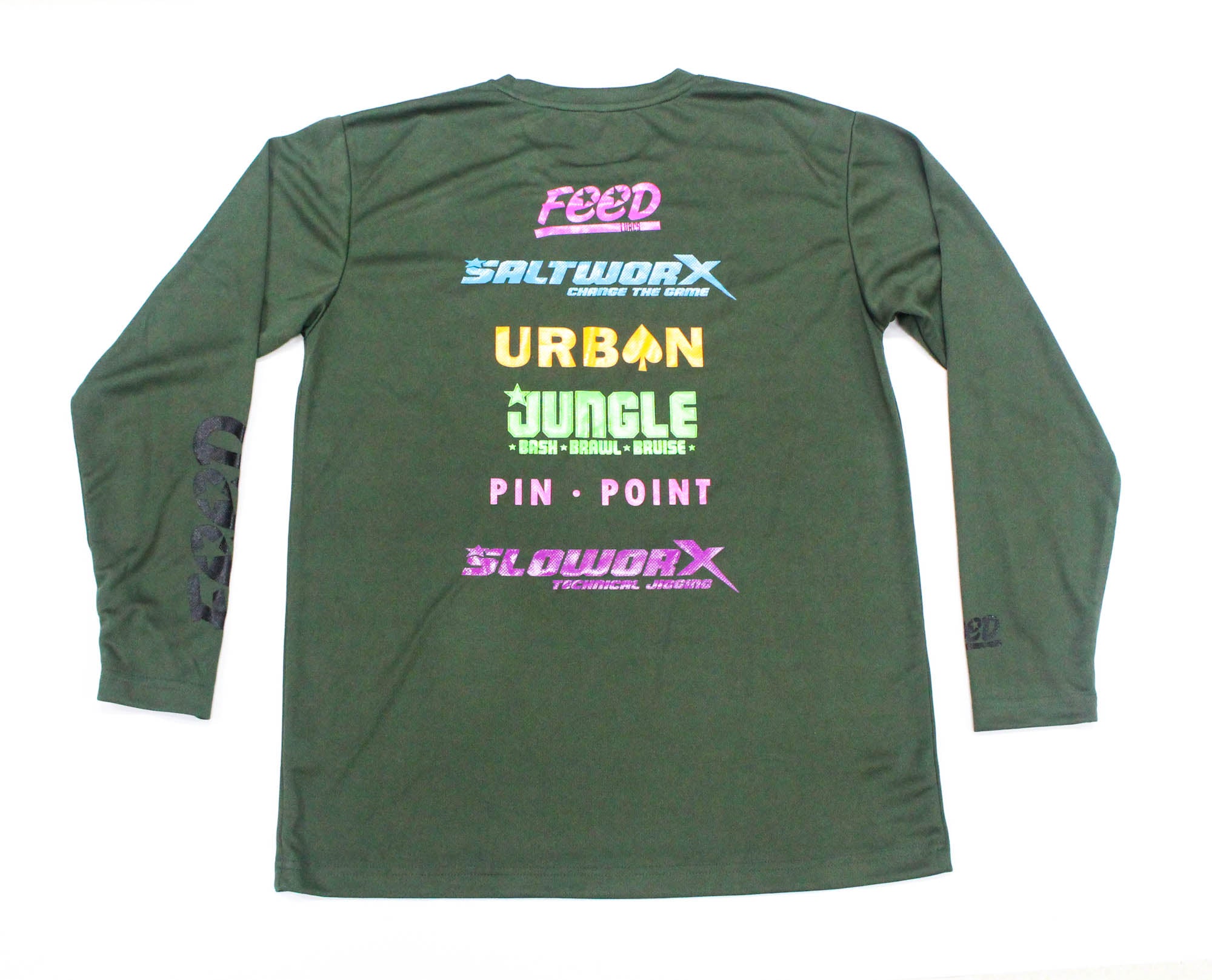 Feed T-Shirt Dry Fit Long Sleeve Size M Olive (8052)