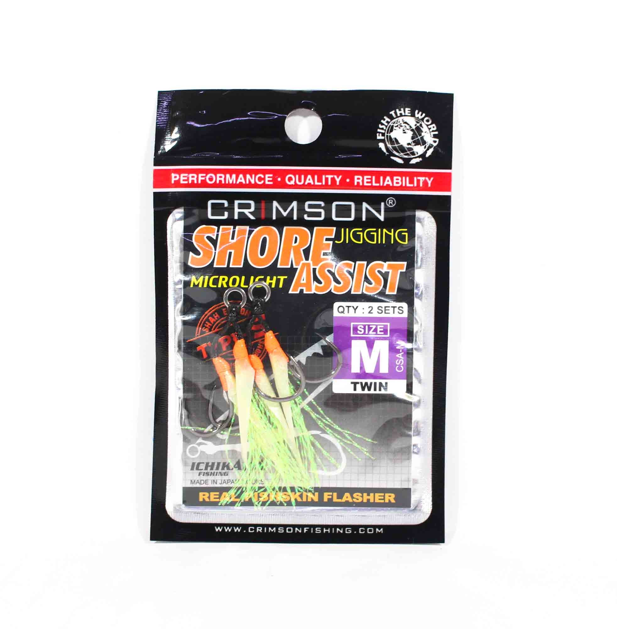 Crimson CSA-M Shore Jigging Assist Hook Twin 2 per pack Size M (2587)