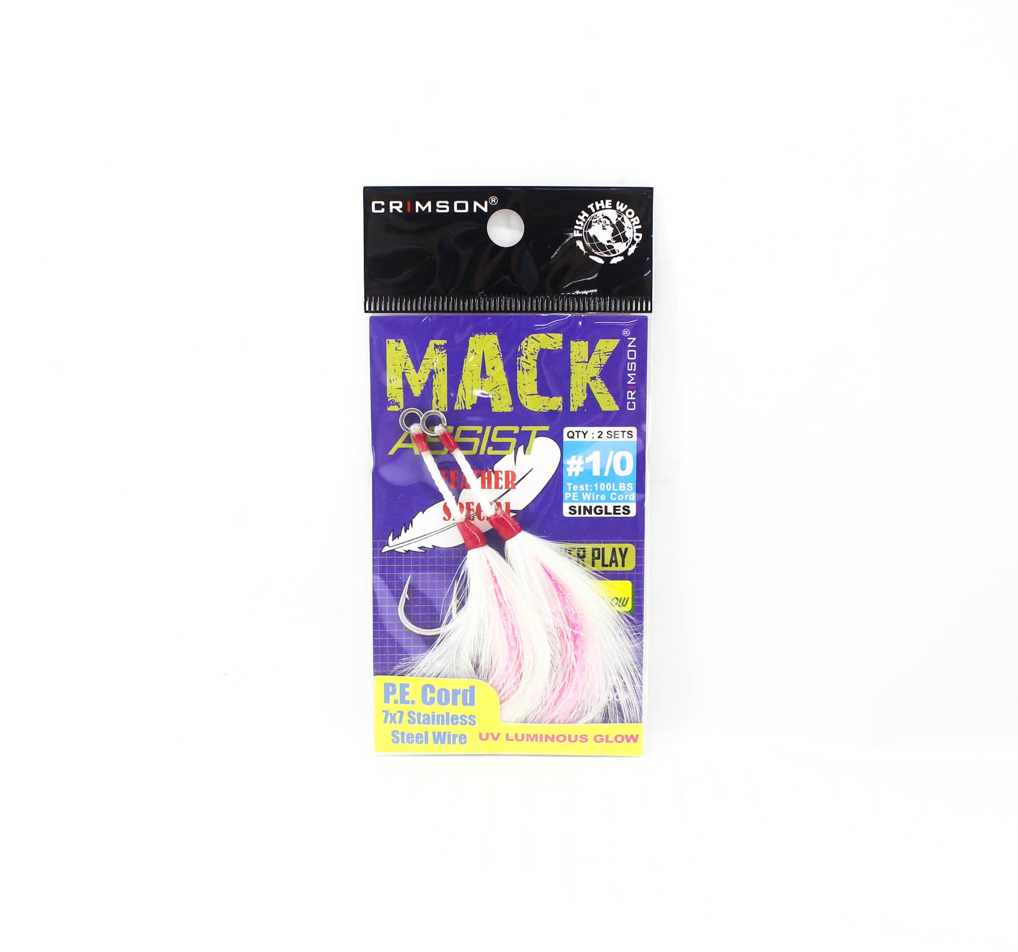 Crimson CMF-01 Mack Assist Feather Hook 2 Sets Size 1/0 (4529)