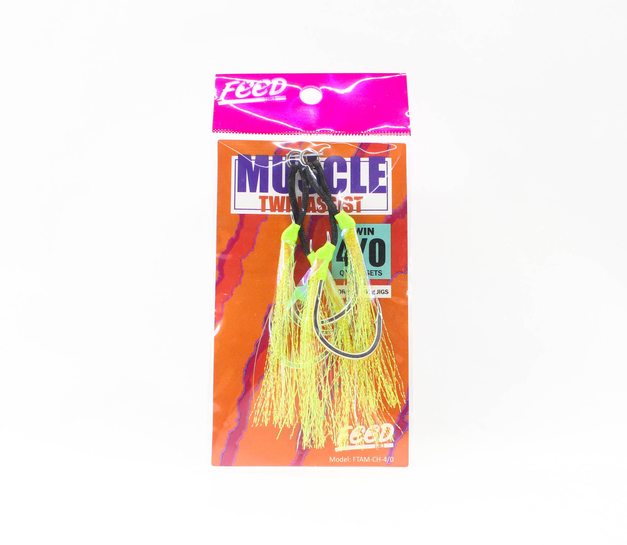 Feed FTAM-CH 4/0 Muscle Twin Assist Hooks Size 4/0 2 set (4710)