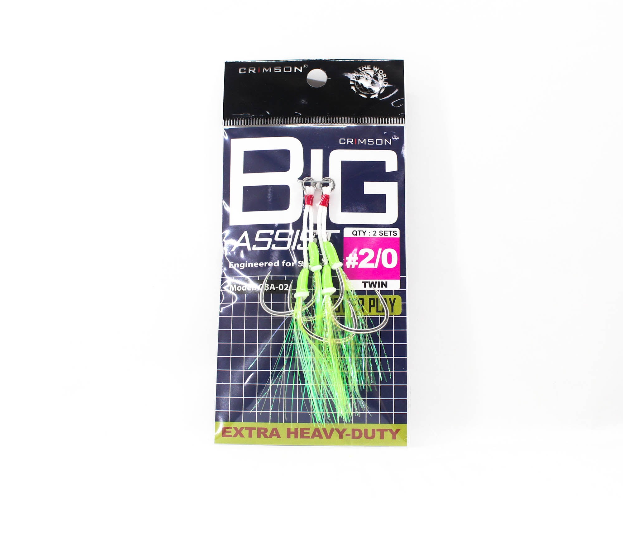 Crimson CBA-02 Big Assist Twin Hook 2 Sets Size 2/0 (5014)