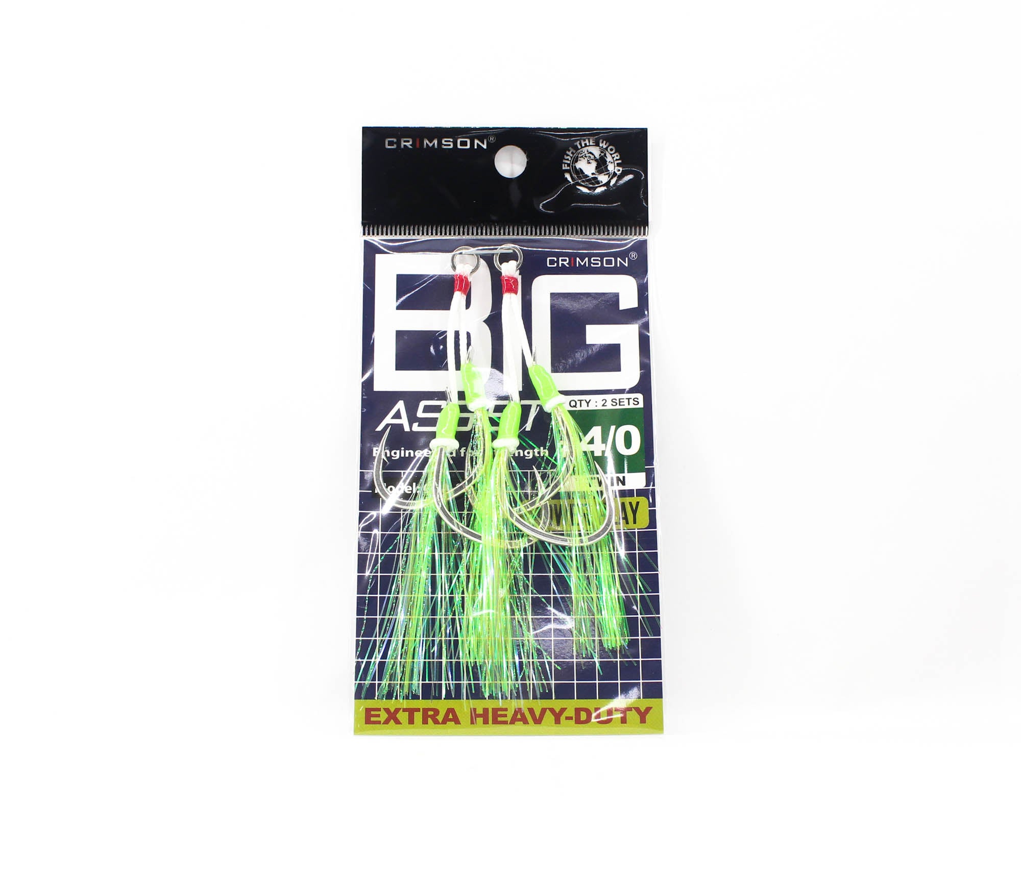 Crimson CBA-04 Big Assist Twin Hook 2 Sets Size 4/0 (5038)
