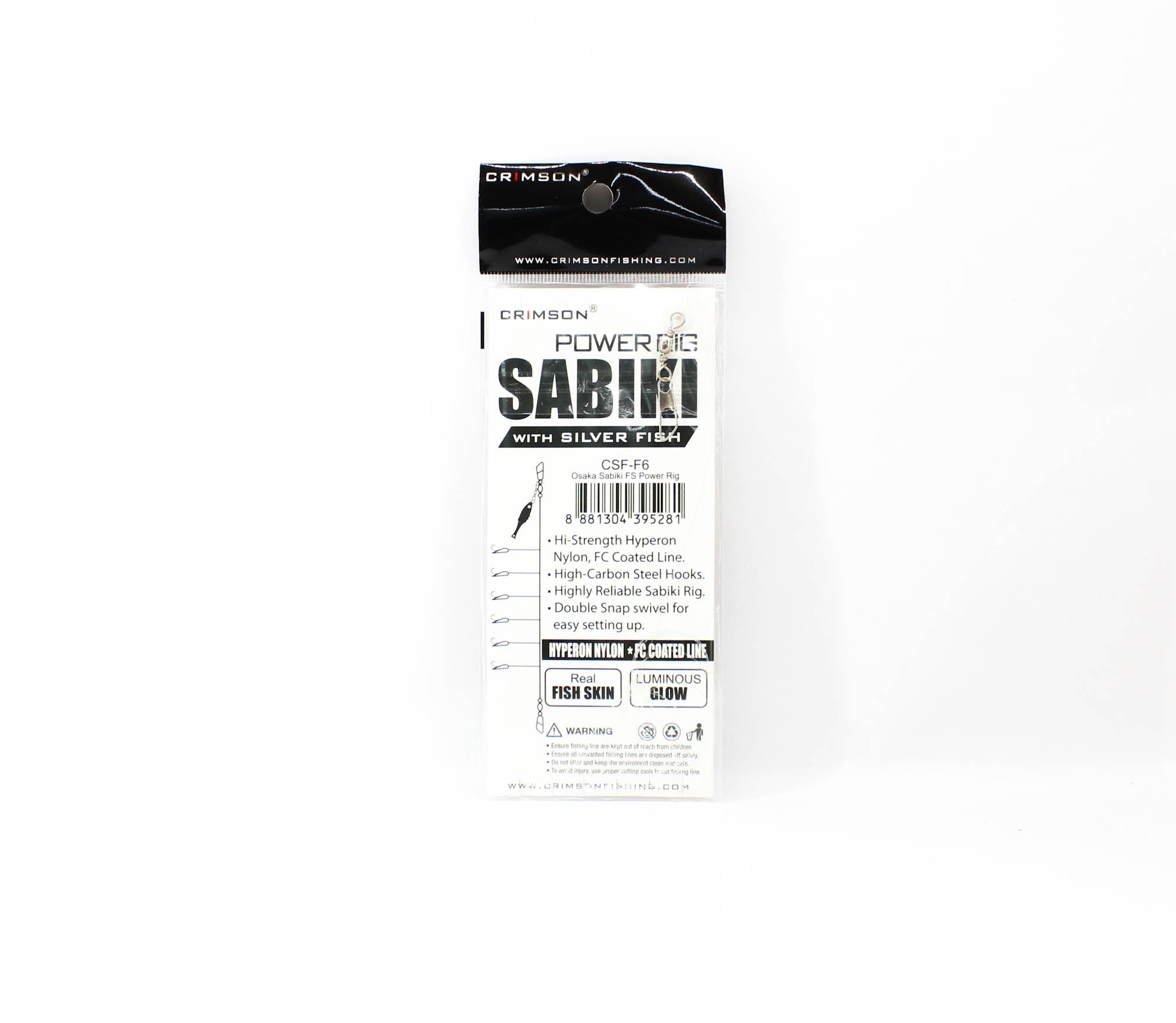 Crimson CSF-F6 Power Rig Sabiki Silverfish Fish Skin Size 6 (5281)