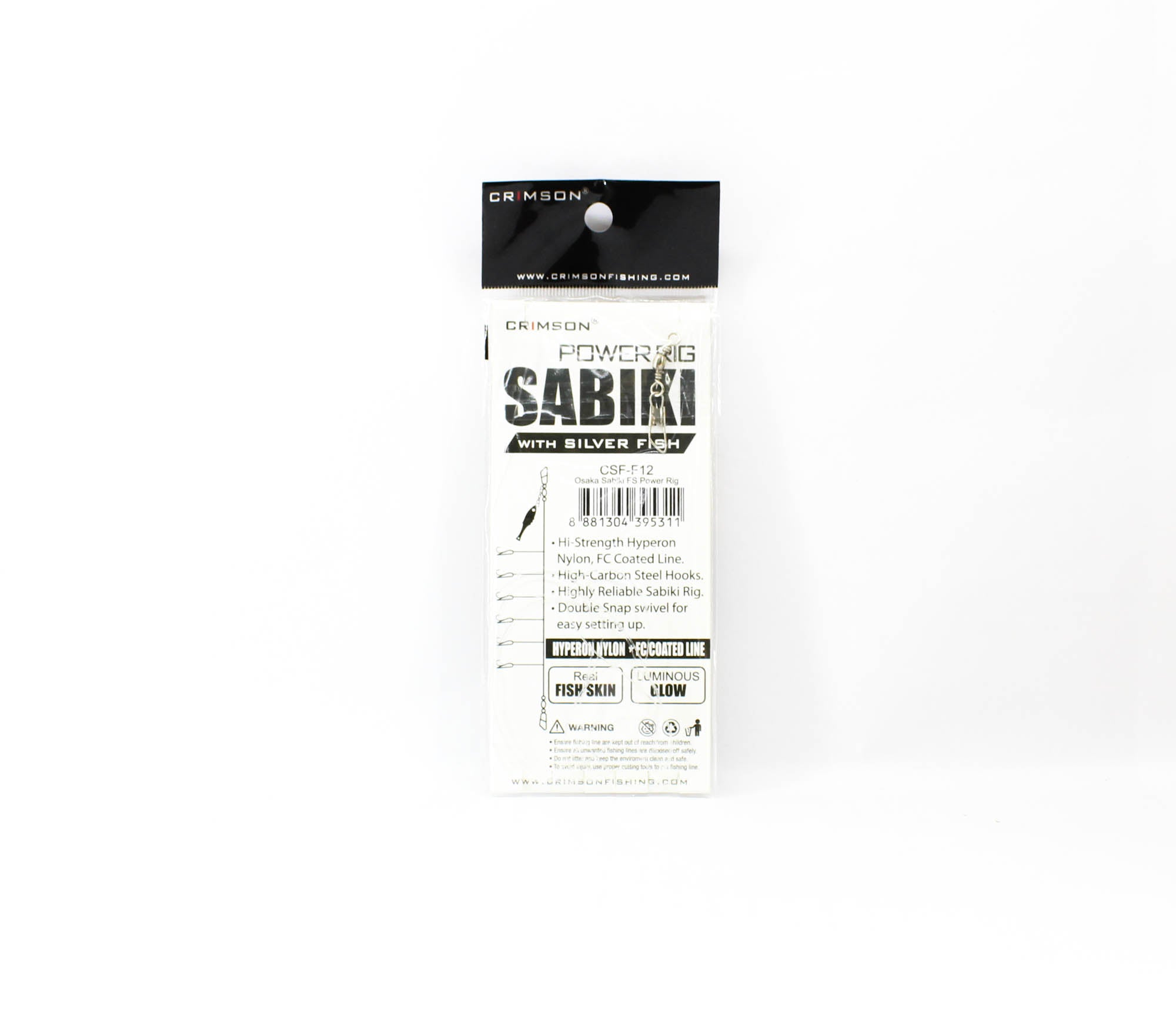 Crimson CSF-F12 Power Rig Sabiki Silverfish Fish Skin Size 12 (5311)