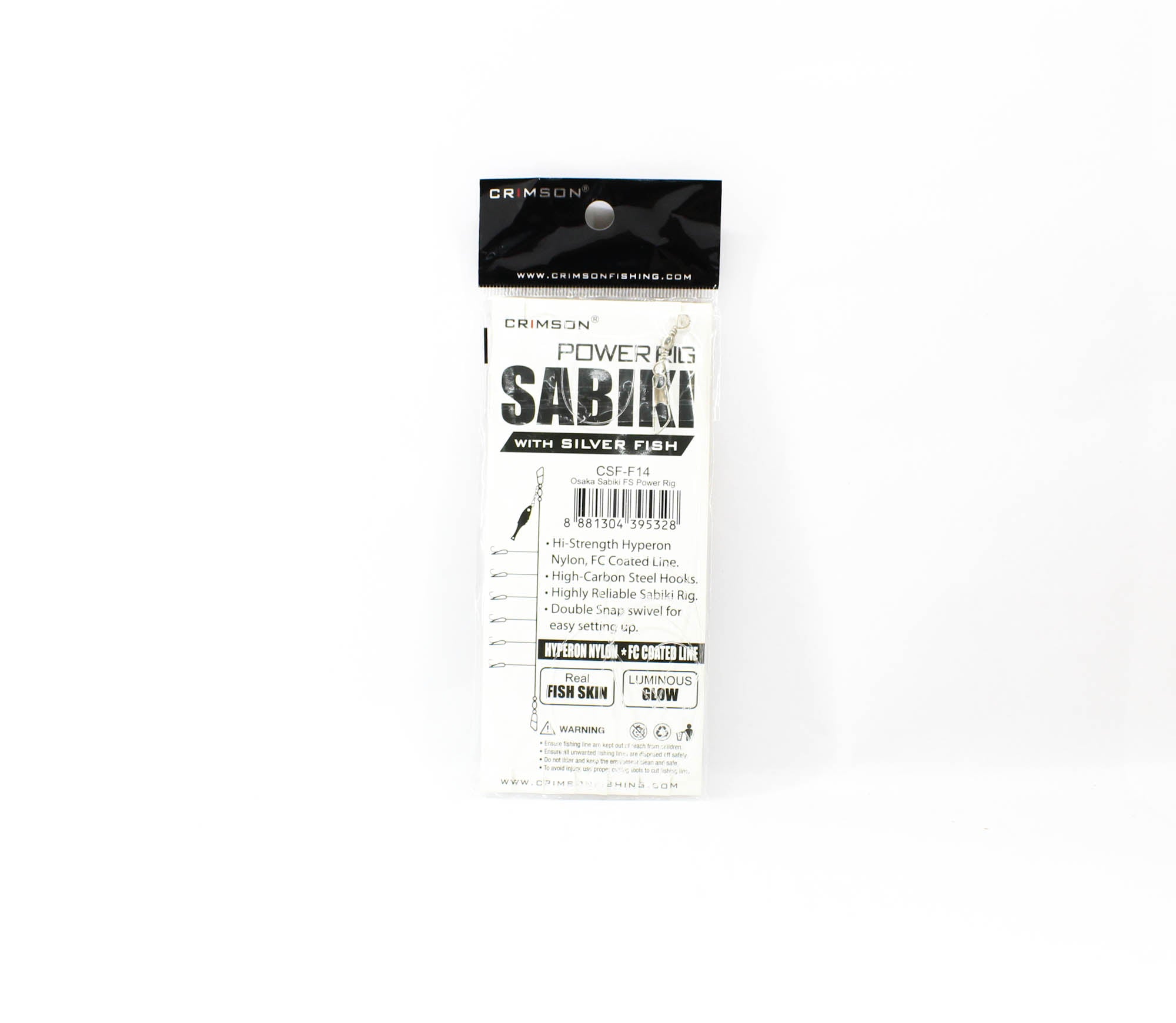 Crimson CSF-F14 Power Rig Sabiki Silverfish Fish Skin Size 14 (5328)