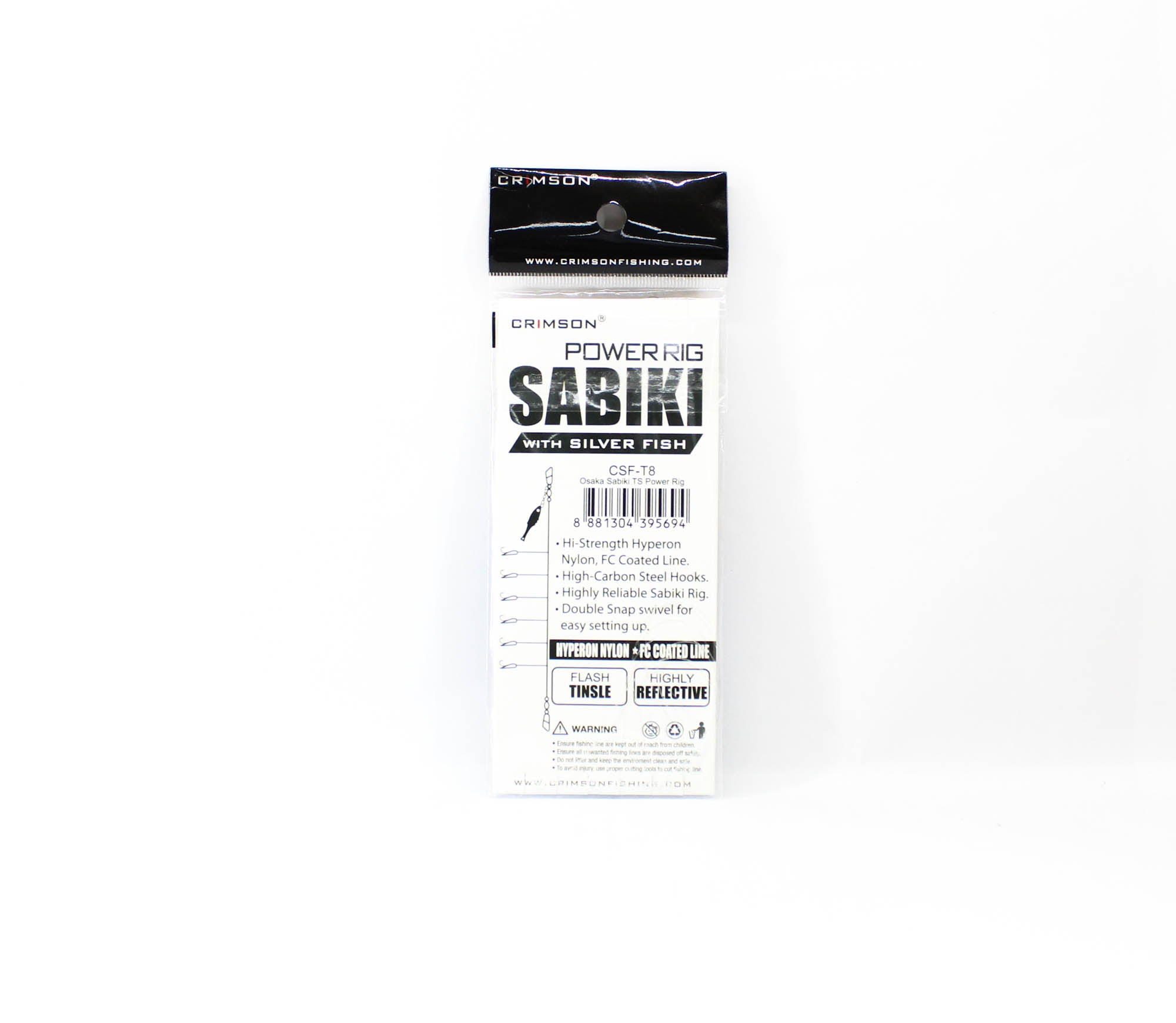 Crimson CSF-T8 Power Rig Sabiki Silverfish Tinsel Size 8 (5694)