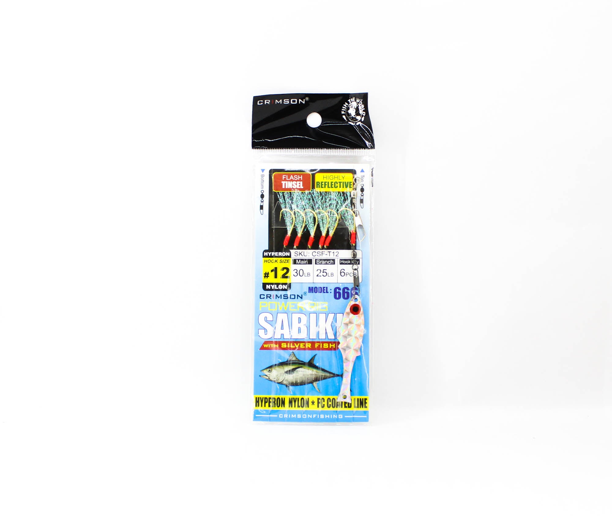 Crimson CSF-T12 Power Rig Sabiki Silverfish Tinsel Size 12 (5717)