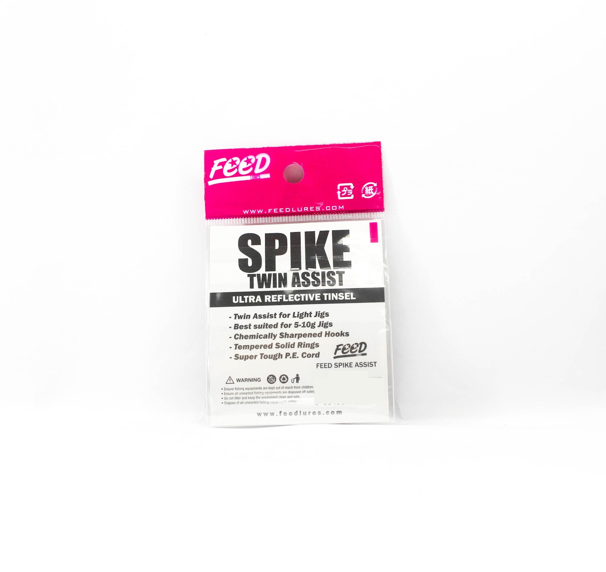 Feed FTAS-W-M Spike White Twin Assist Hooks Size M (6035)