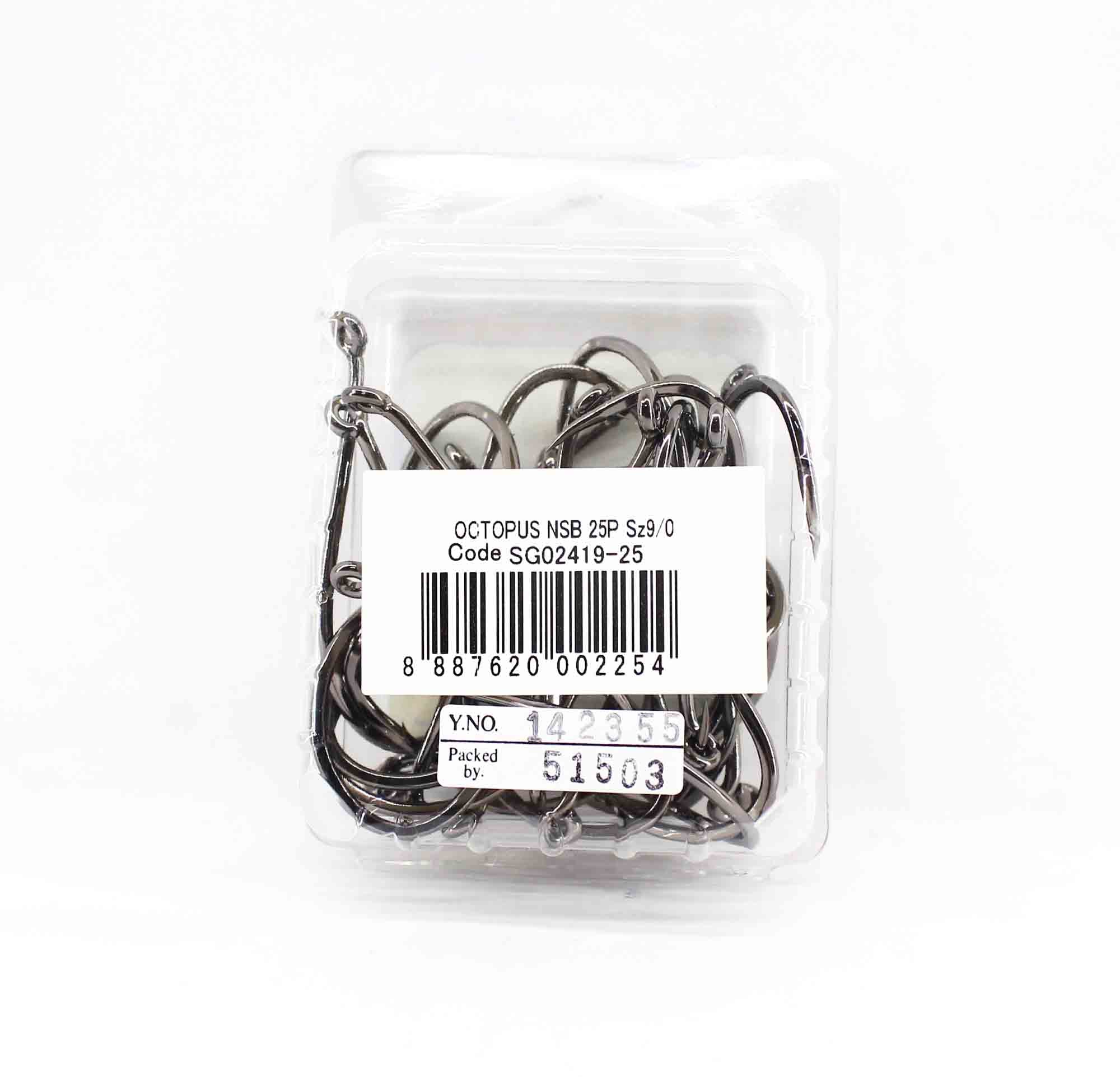 Gamakatsu Octopus Hook Black Size 9/0 ,25 Per pack (2254)