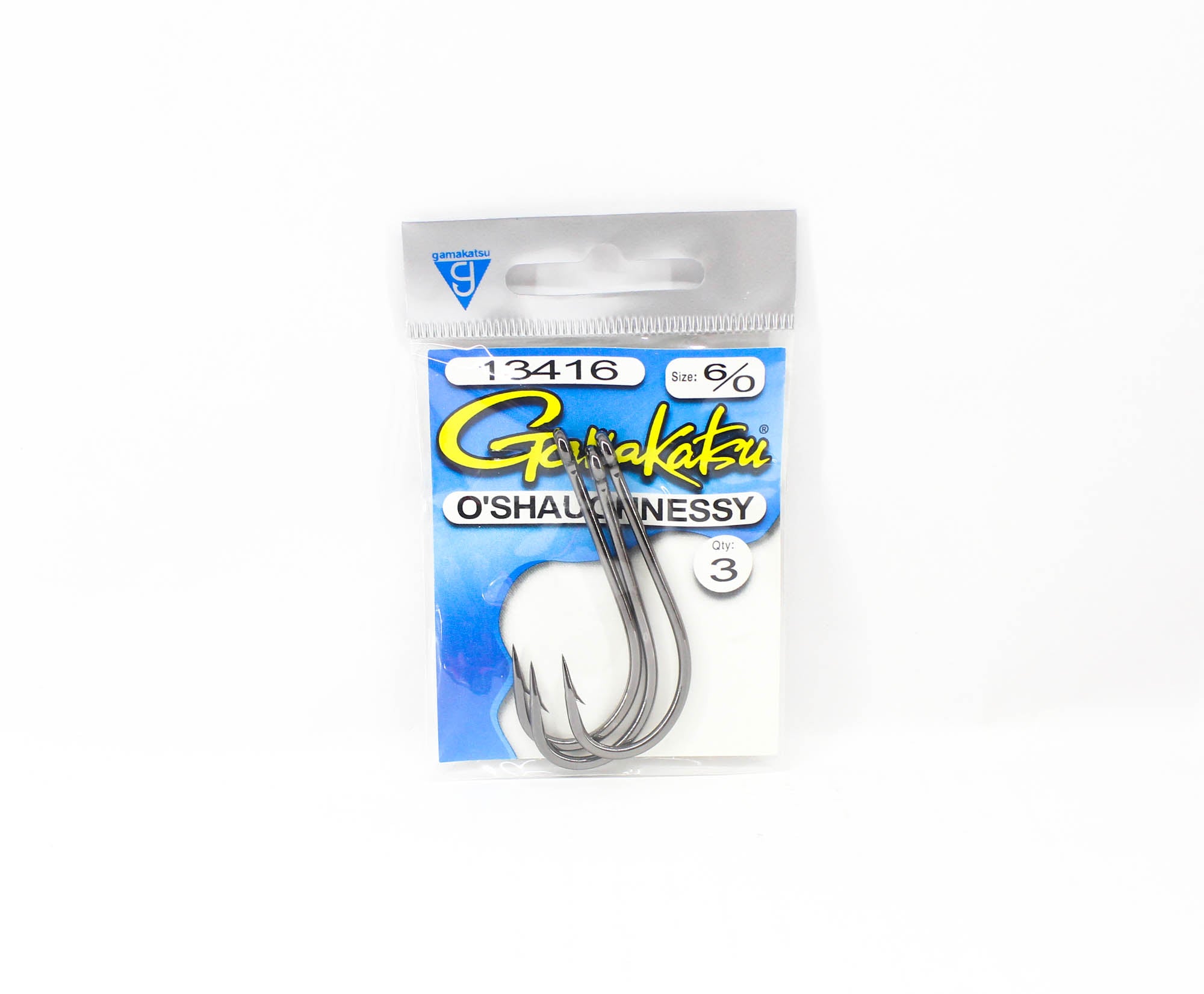 Gamakatsu 13416 O'Shaughnessy Long Shank Hook Size 6/0 , 3 per pack (2971)