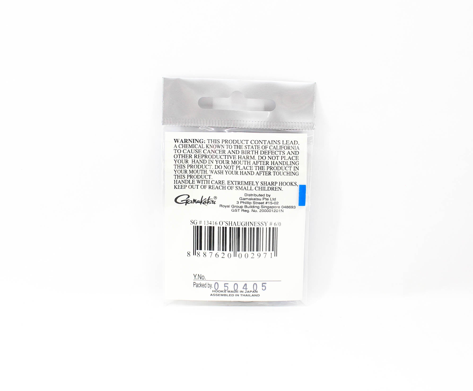 Gamakatsu 13416 O'Shaughnessy Long Shank Hook Size 6/0 , 3 per pack (2971)