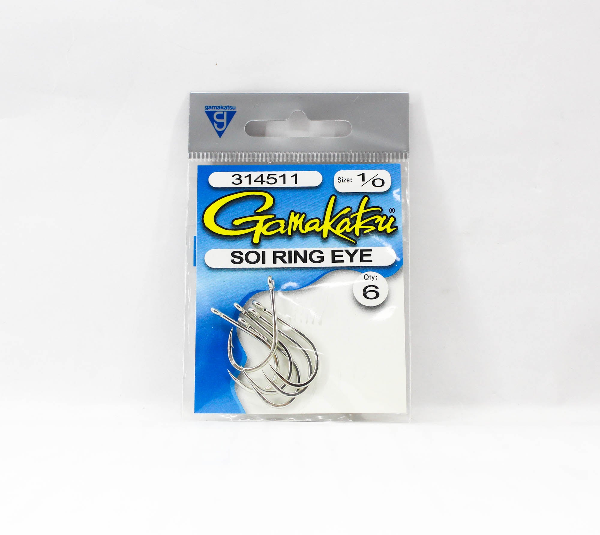Gamakatsu Soi Ring Eye Size 1/0 , 6 Per pack (4005)