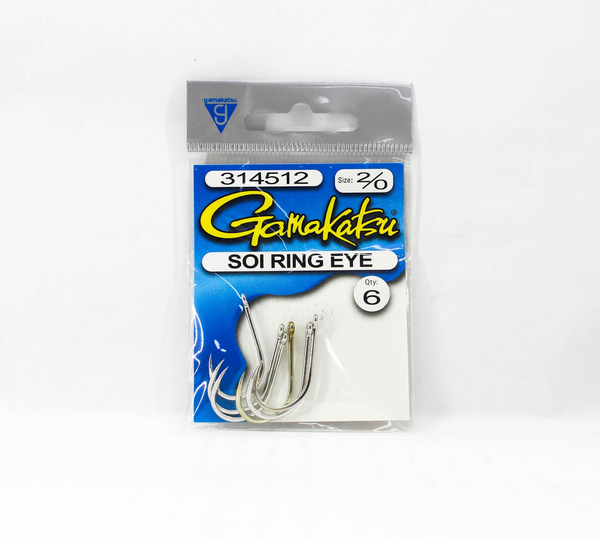 Gamakatsu Soi Ring Eye Size 2/0 , 6 Per pack (4012)
