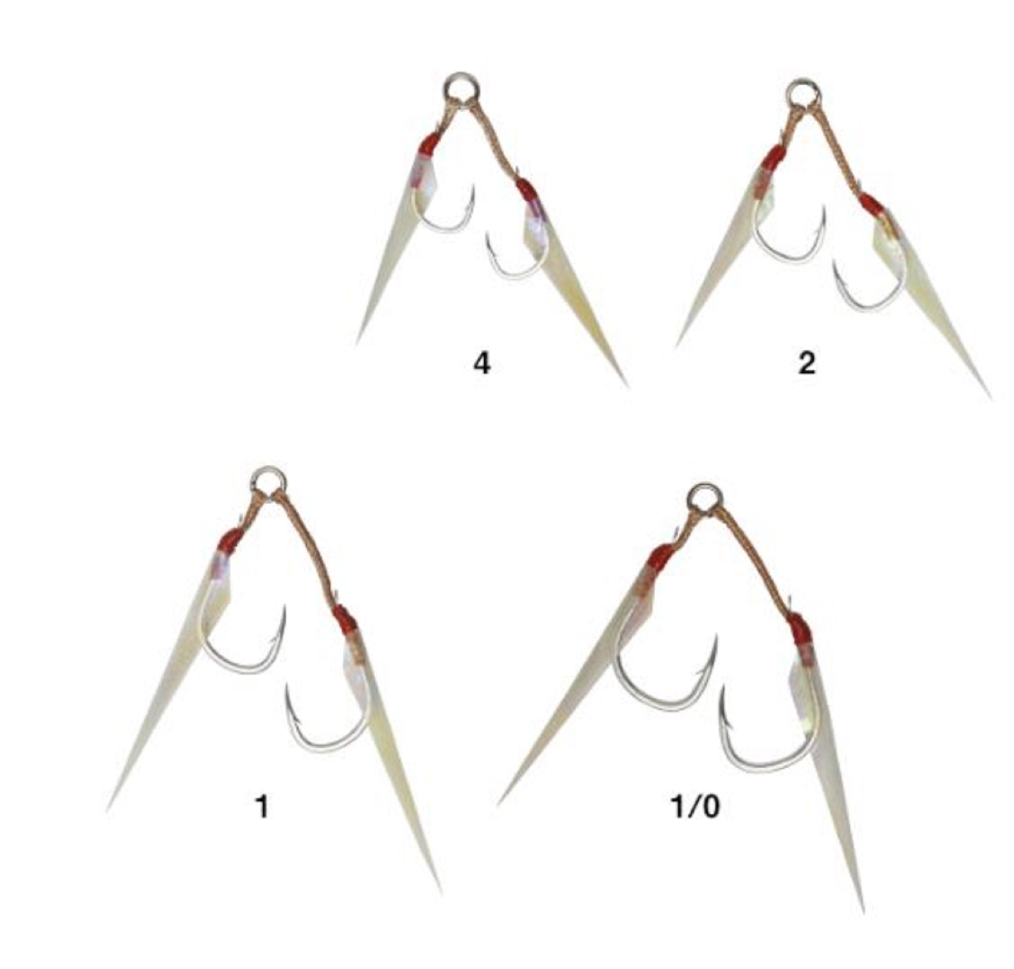 Gamakatsu 68170 Assist 59 Light Bait Plus Assist Hooks Size 1/0 (1607)