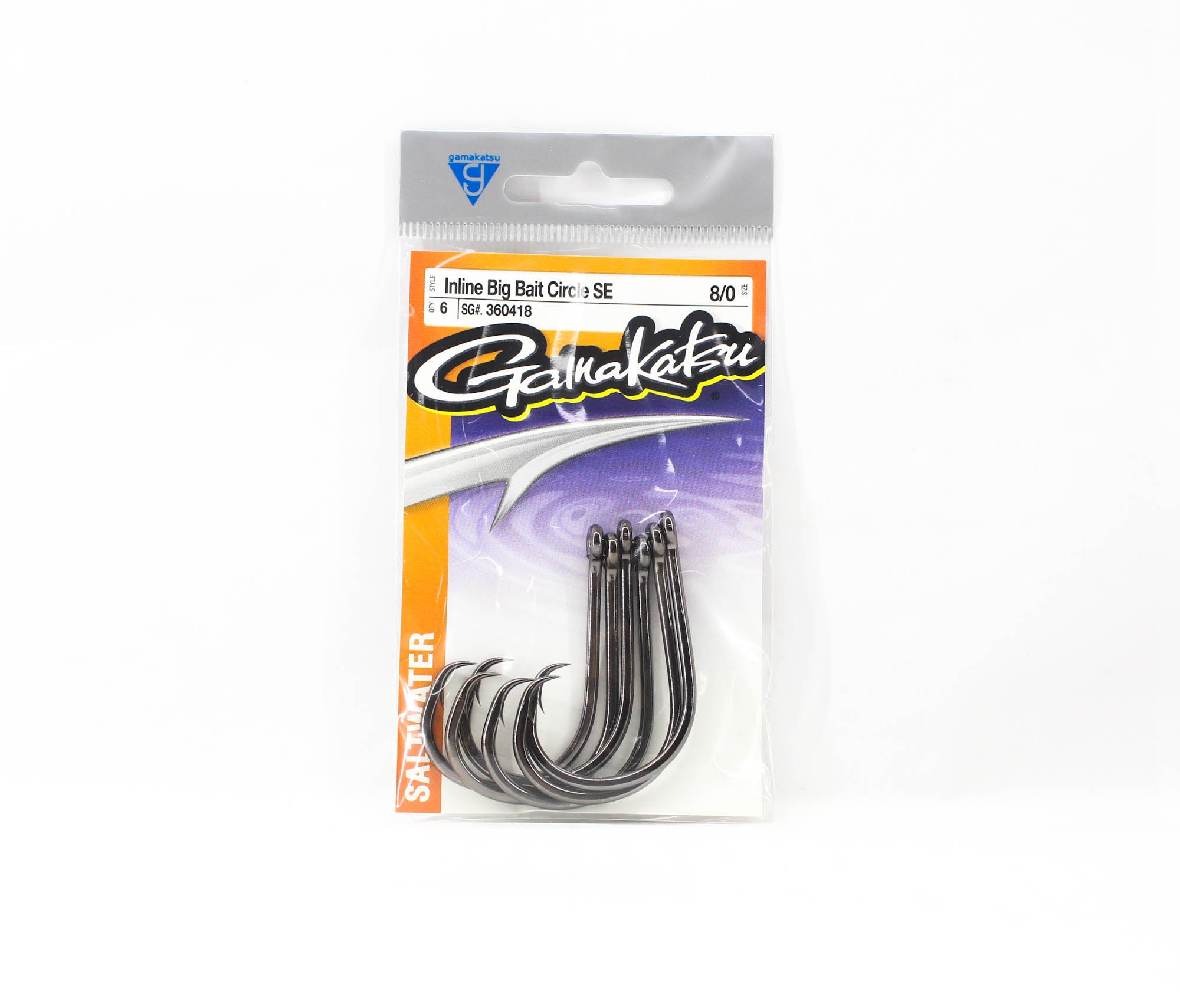 Gamakatsu 360418 Inline Big Bait Circle SE Size 8/0 , 6 Per Pack (2055)