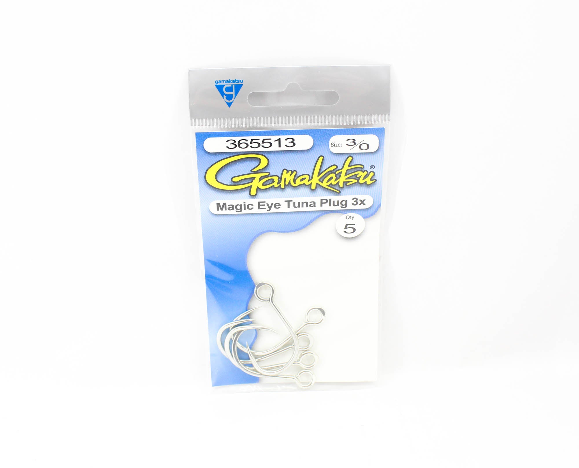 Gamakatsu 365513 Tuna Plug Magic Eye Hook 3X Size 3/0 , 5 per pack (3069)