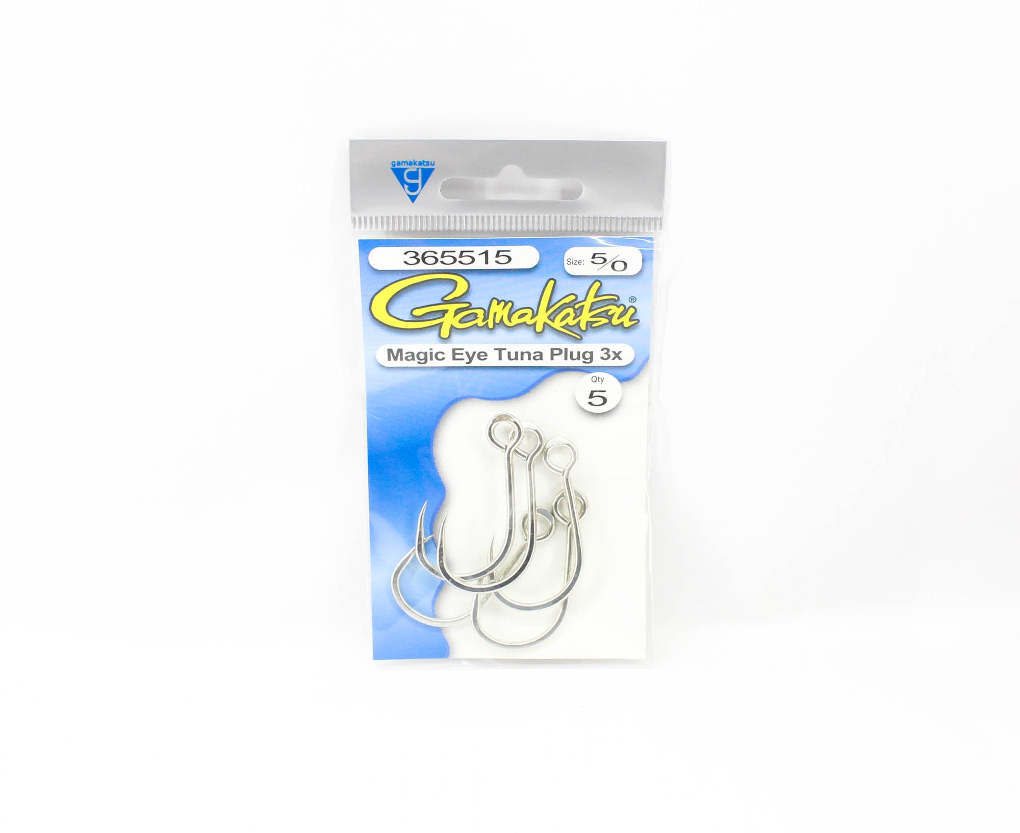 Gamakatsu 365515 Tuna Plug Magic Eye Hook 3X Size 5/0 , 5 per pack (3083)