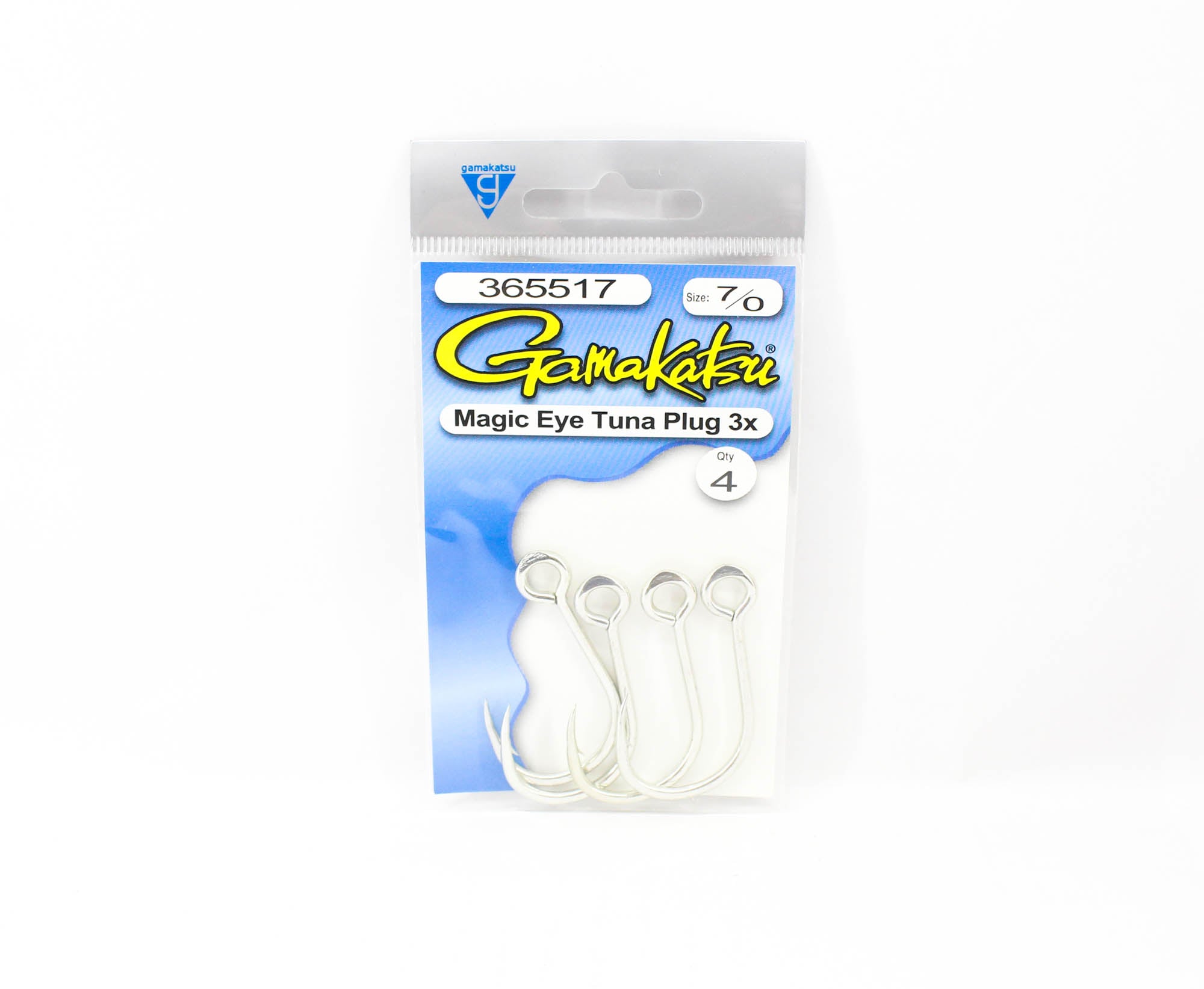 Gamakatsu 365517 Tuna Plug Magic Eye Hook 3X Size 7/0 , 4 per pack (3106)