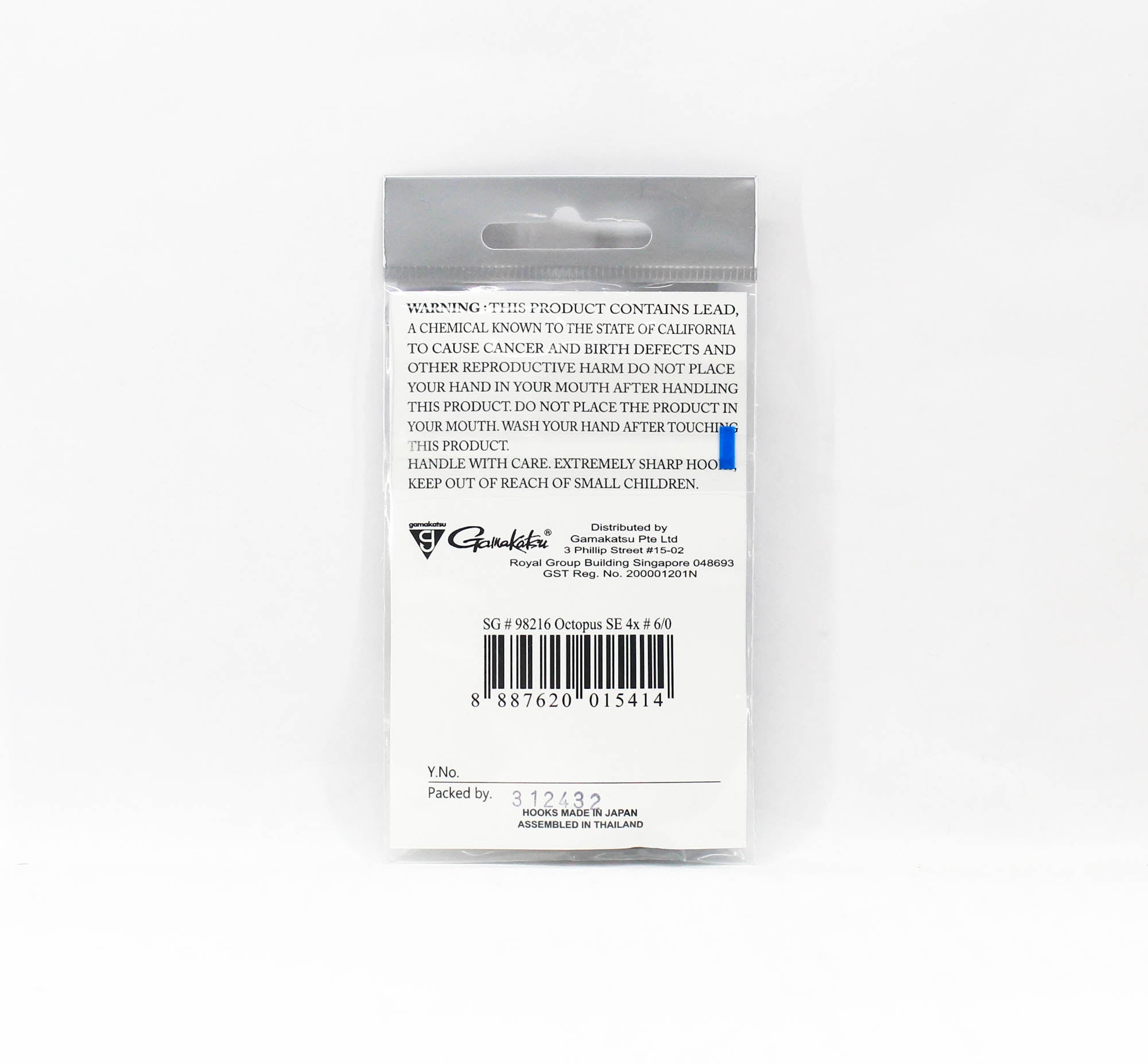 Gamakatsu Octopus Hook SE 4x Nano Alpha Size 6/0, 6 Per Pack (5414)