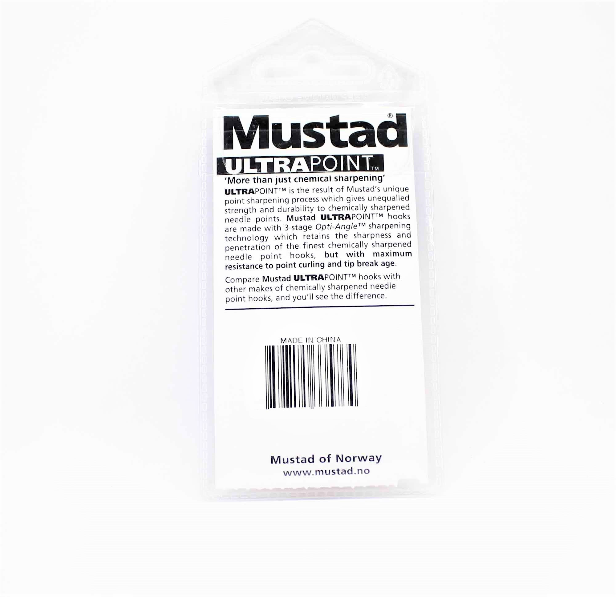Sale Mustad 92668NP-NR-1-A10 Red Bait Holder Ultra Point Hooks 1 (0653)