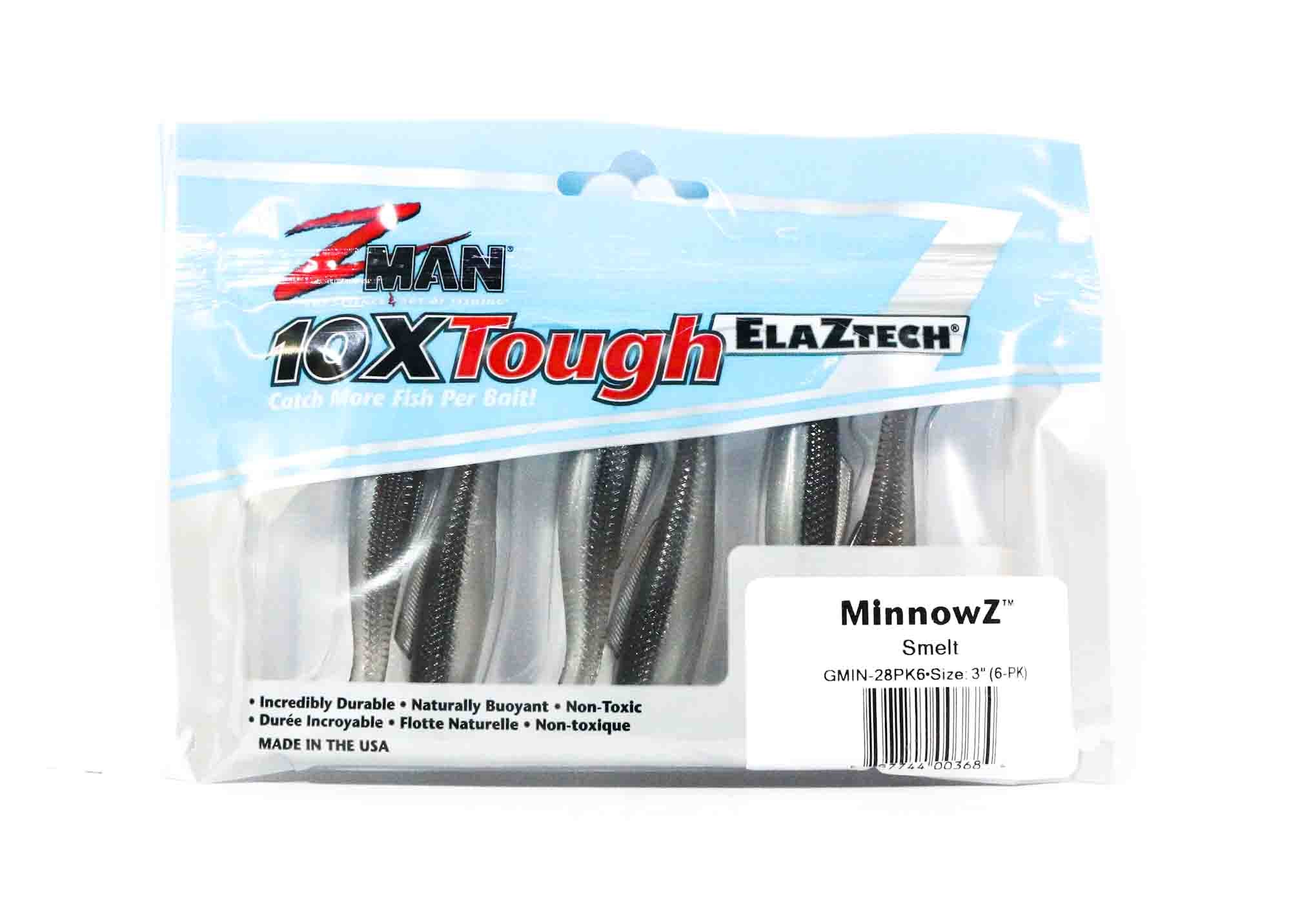 Zman Soft Lure MinnowZ 3 Inch 6/Pack Smelt (3684)