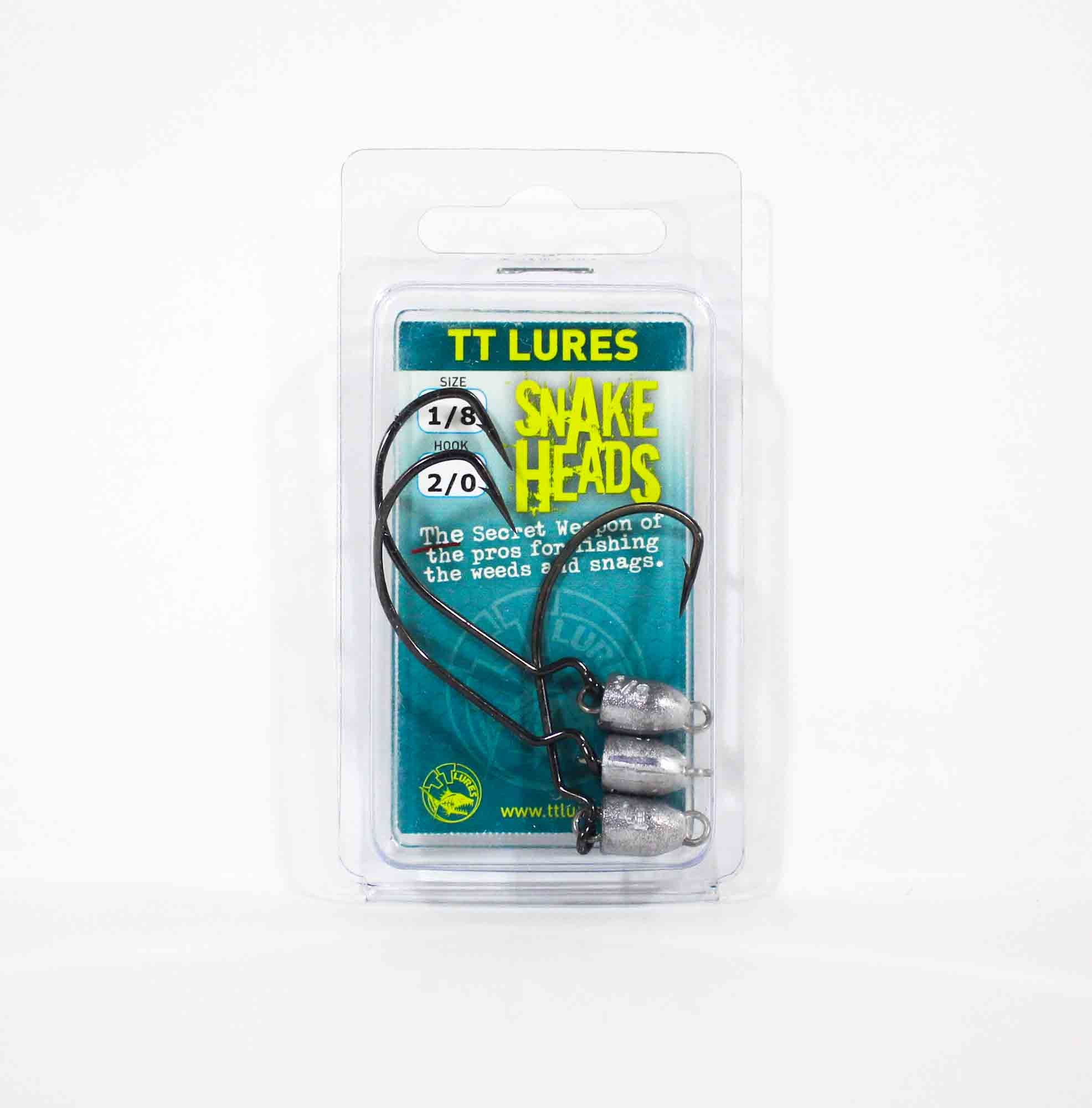 Tackle Tactics TT Snake Head Jig Head 1/8 oz 2/0 XH 3/pack (0619)